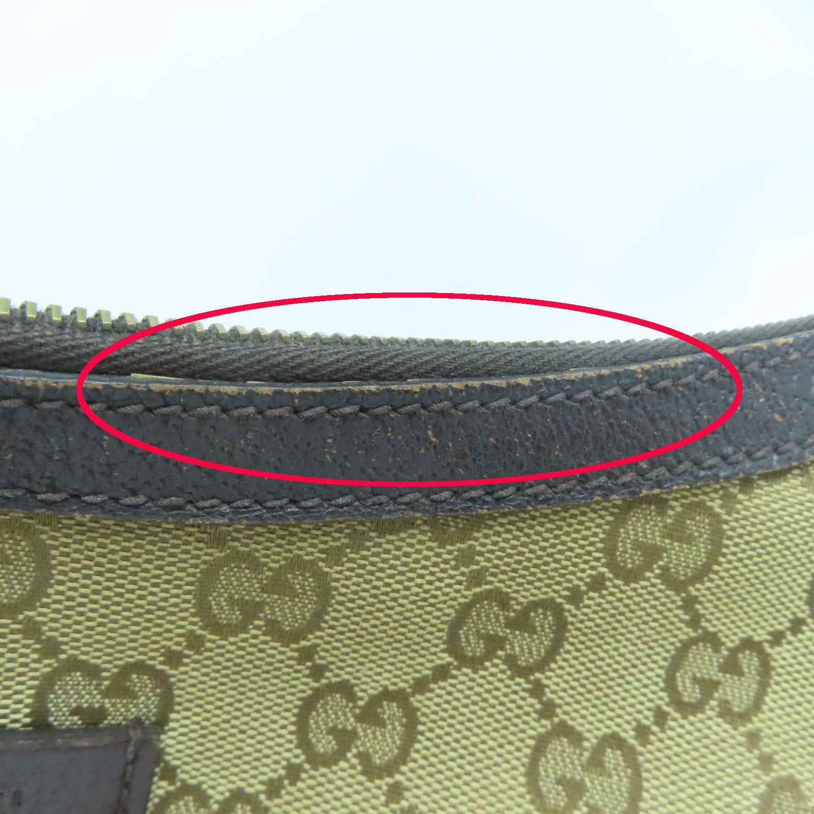 GUCCI 【清倉大減價】帆布Shoulder Bag銀扣肩背袋啡色