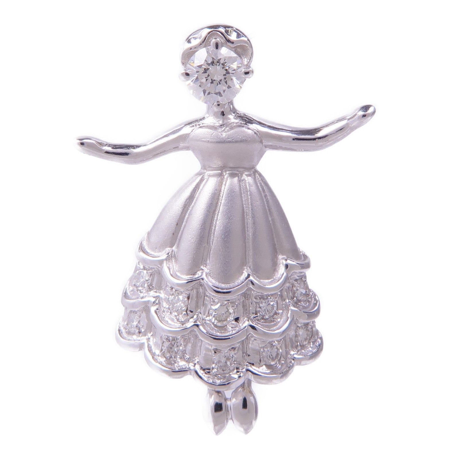 JEWELRY 18K白金Diamond Pendant Top鑽石吊墜