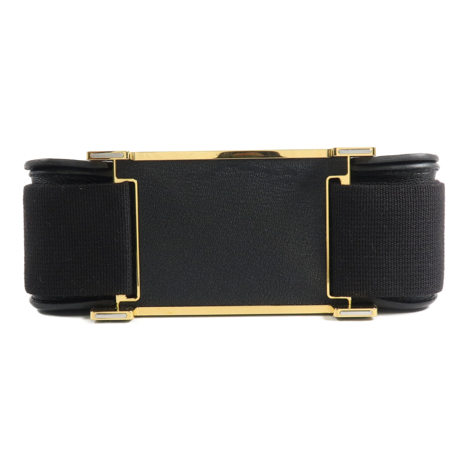 HERMES Chevre皮革Geta肩背袋Noir