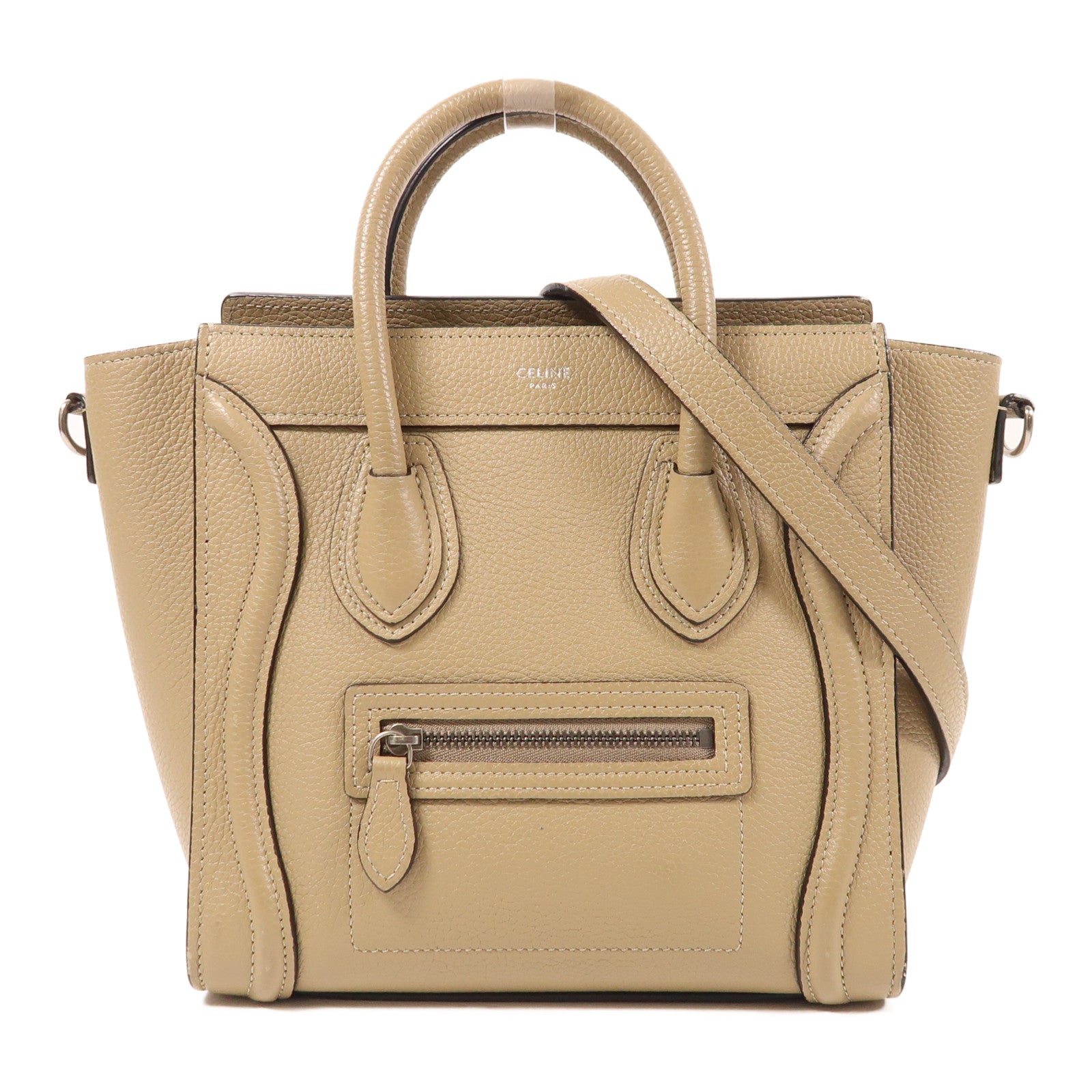 CELINE 牛皮皮革Nano Luggage手挽肩背兩用袋