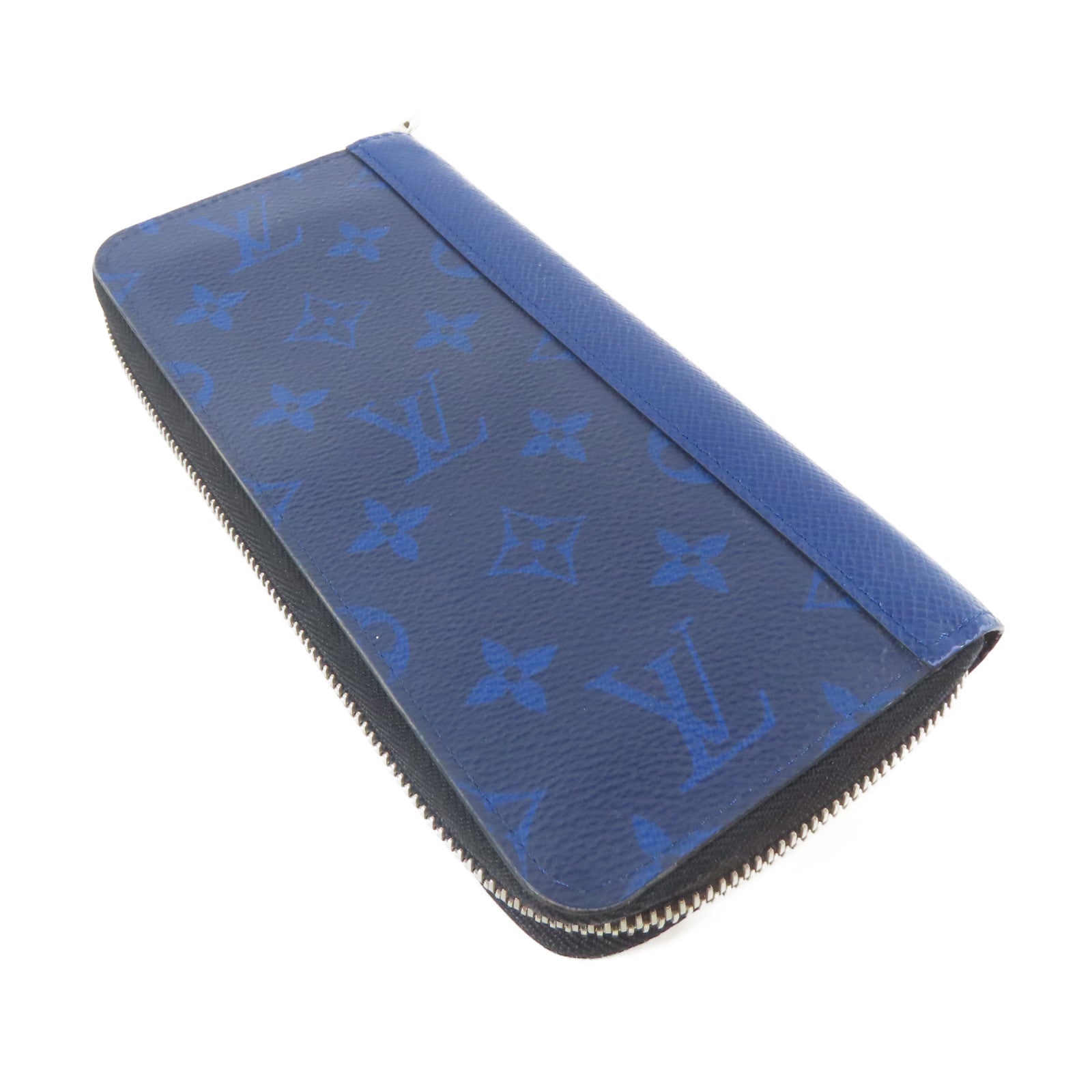 LOUIS VUITTON 【激減優惠】Taiga Long Wallet銀扣長錢包藍色
