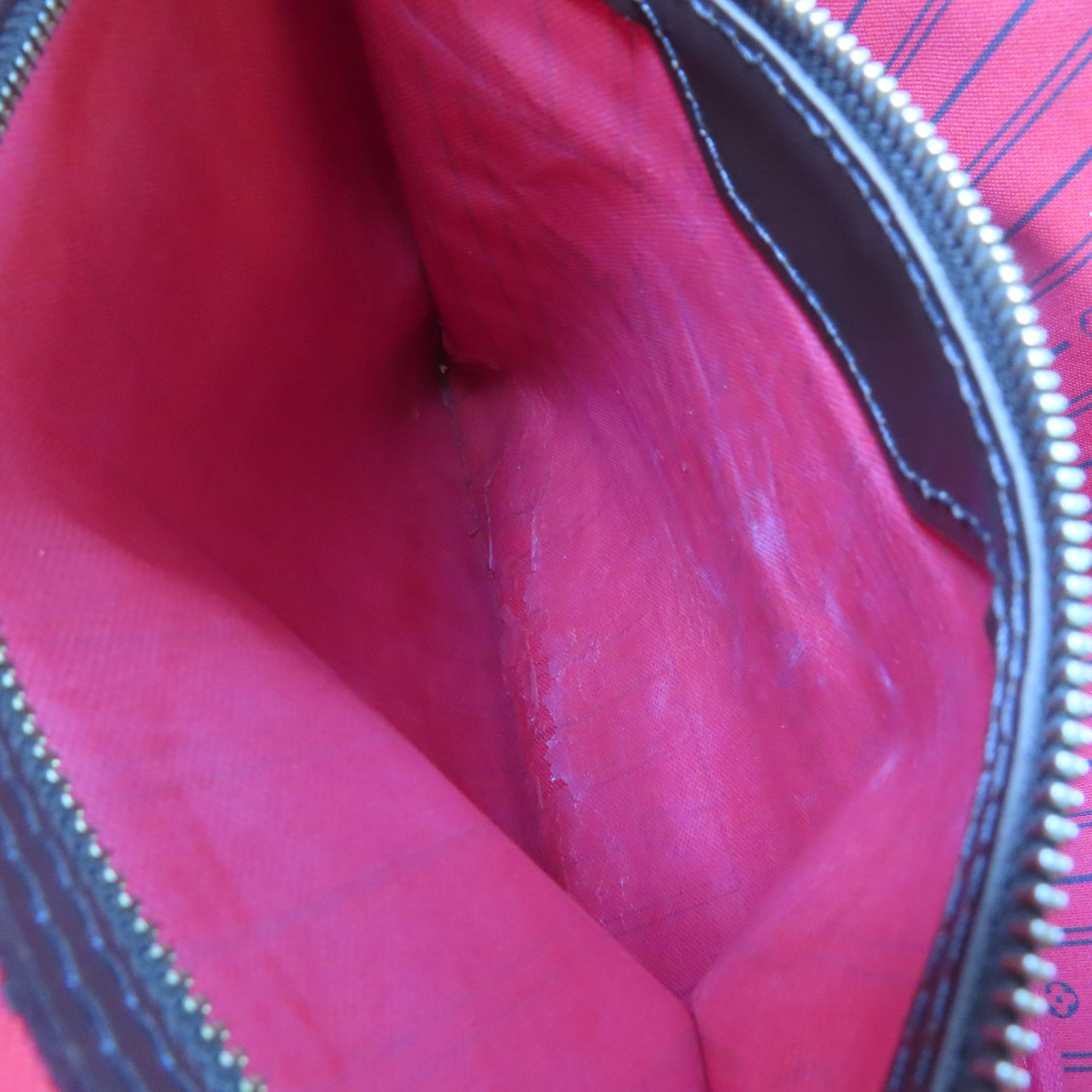 LOUIS VUITTON Damier Neverfull MM金扣手挽袋/肩背袋棕色