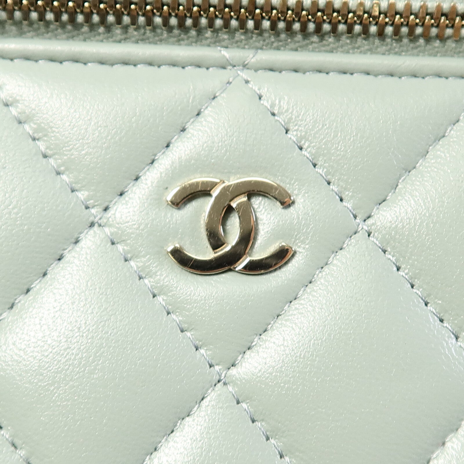 CHANEL 羊皮皮革Vanity Case鏈帶肩背袋