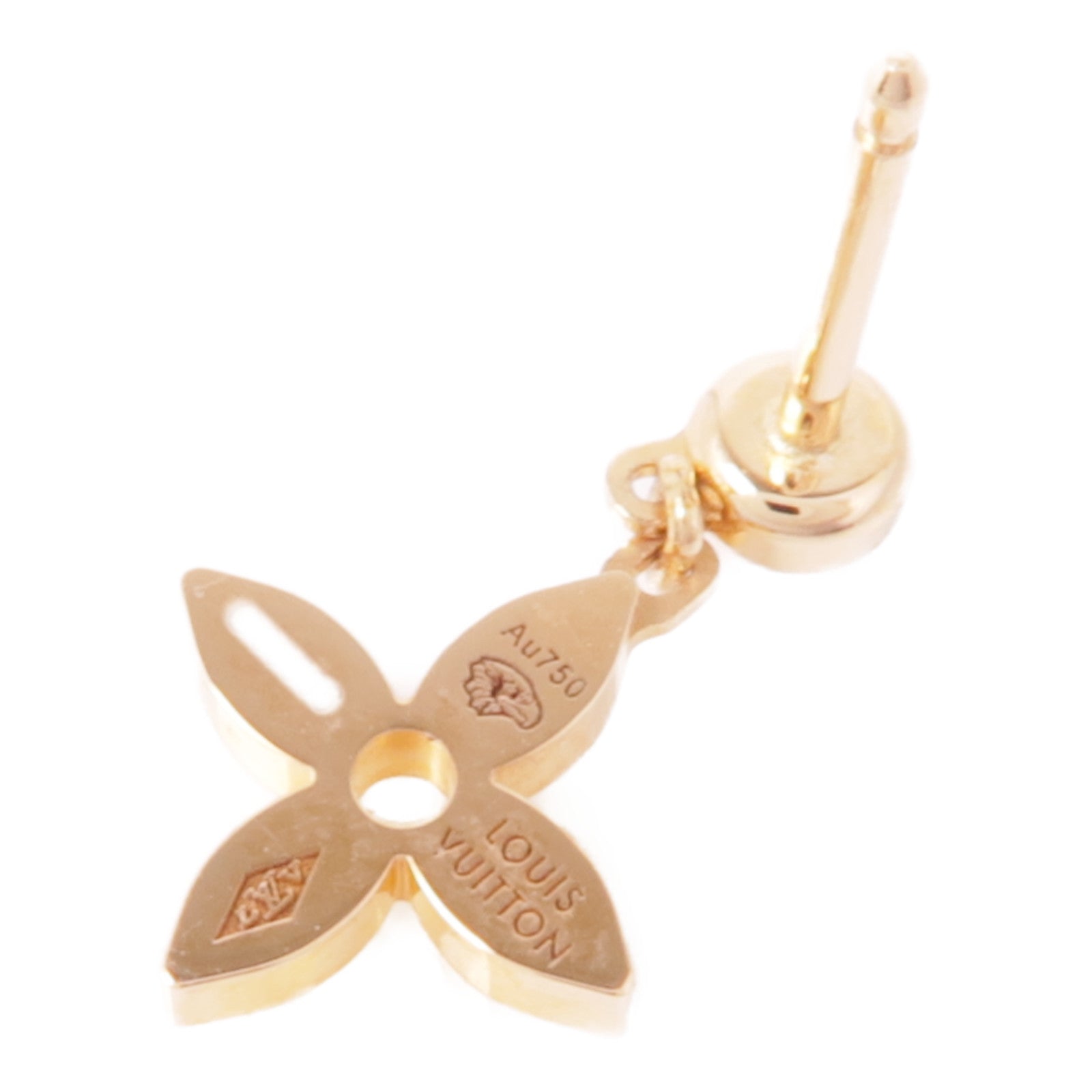 LOUIS VUITTON 18K玫瑰金Idylle Blossom Ear Stud鑽石耳環