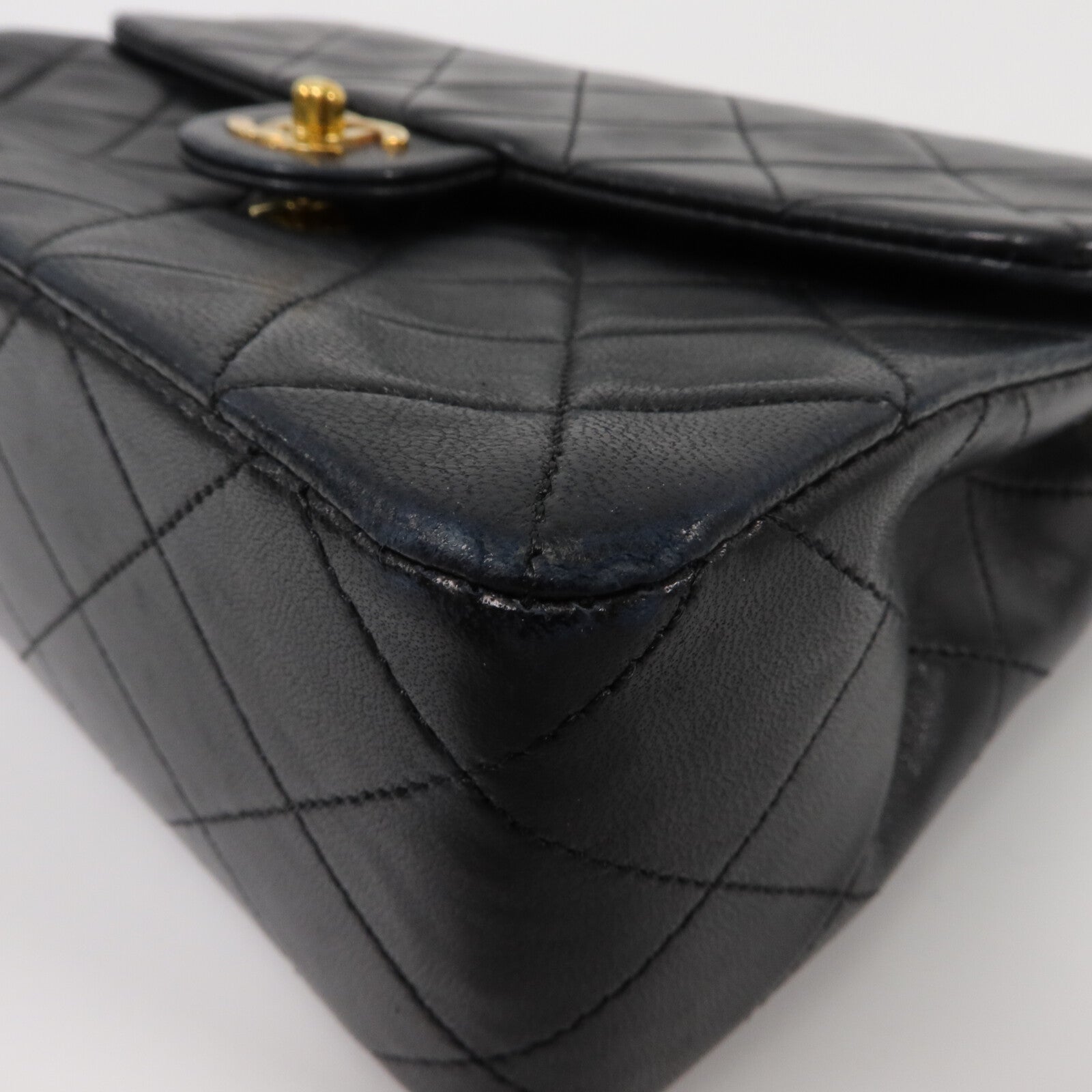 CHANEL 羊皮皮革Vintage Flap Bag鏈帶肩背袋