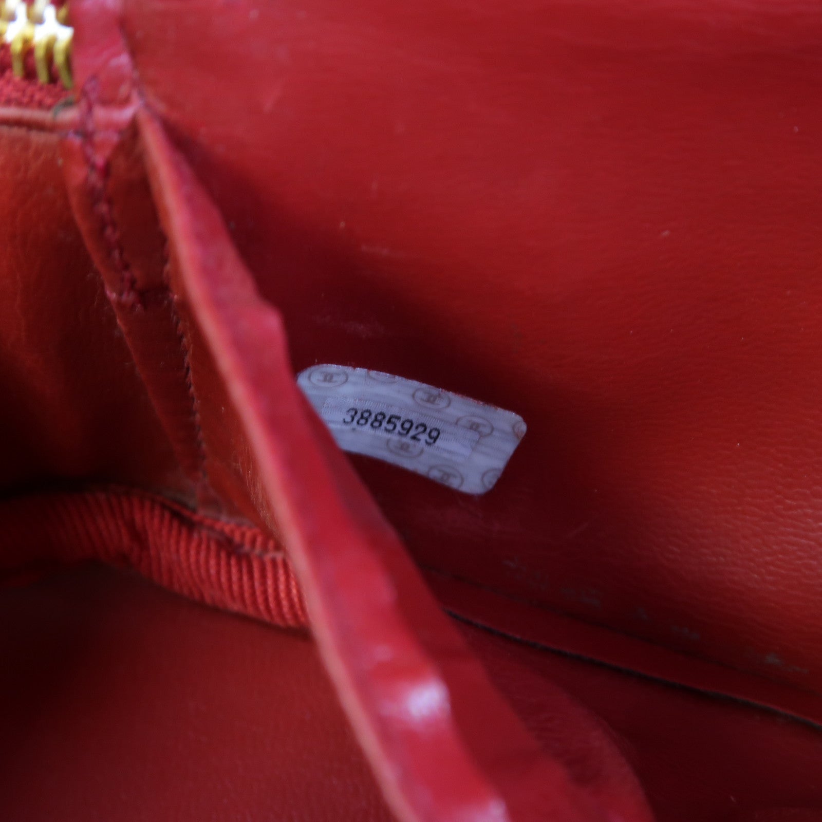 CHANEL 【激減優惠】牛皮皮革Hand Bag金扣手挽袋紅色