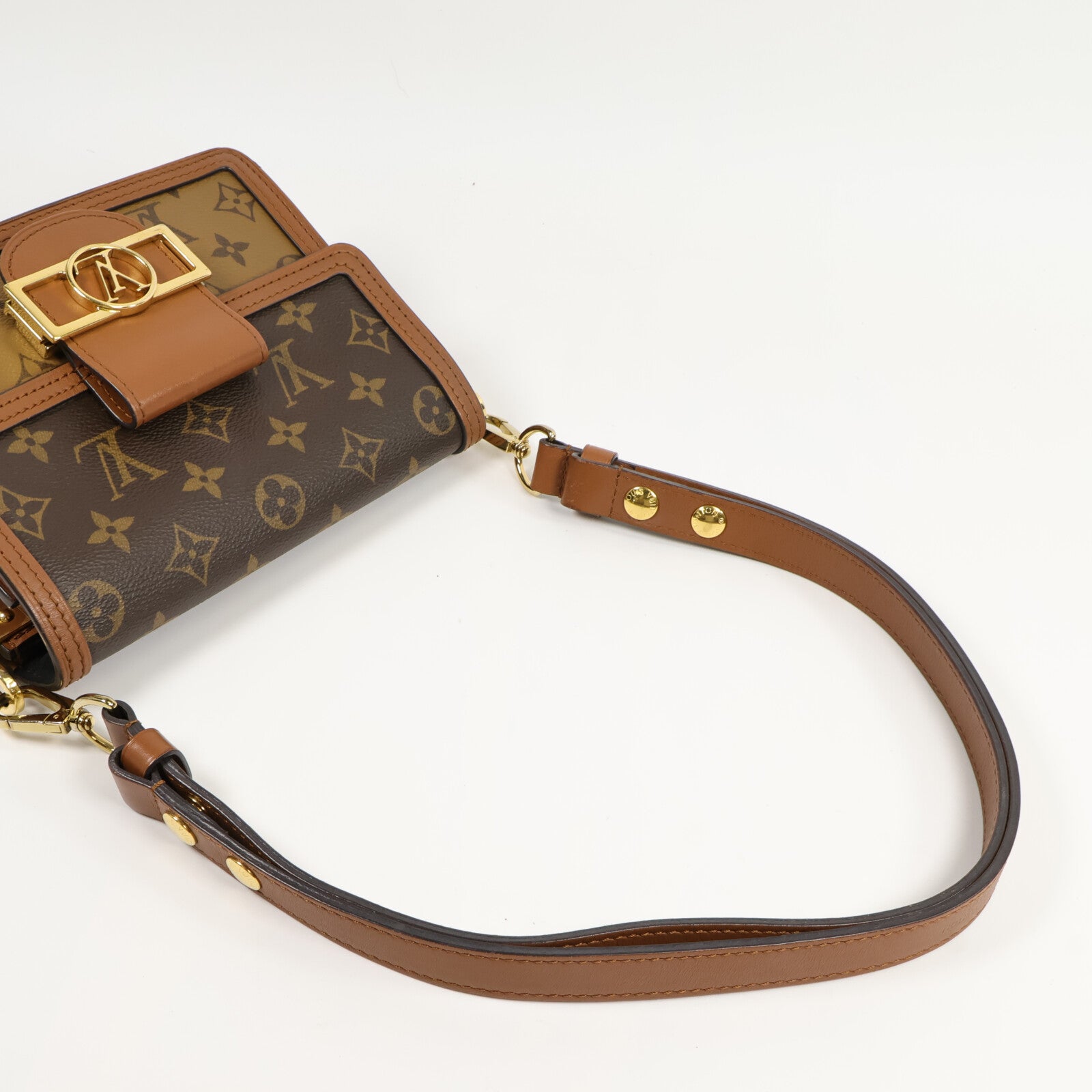 LOUIS VUITTON Monogram Reverse Mini Dauphine肩背袋