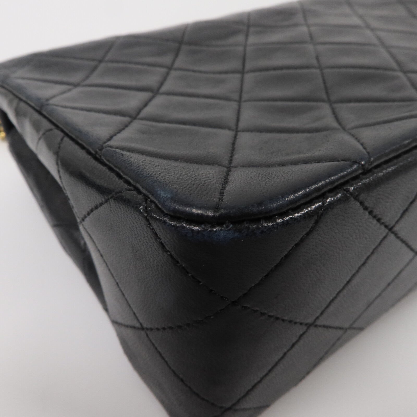 CHANEL 羊皮皮革Vintage Flap Bag鏈帶肩背袋