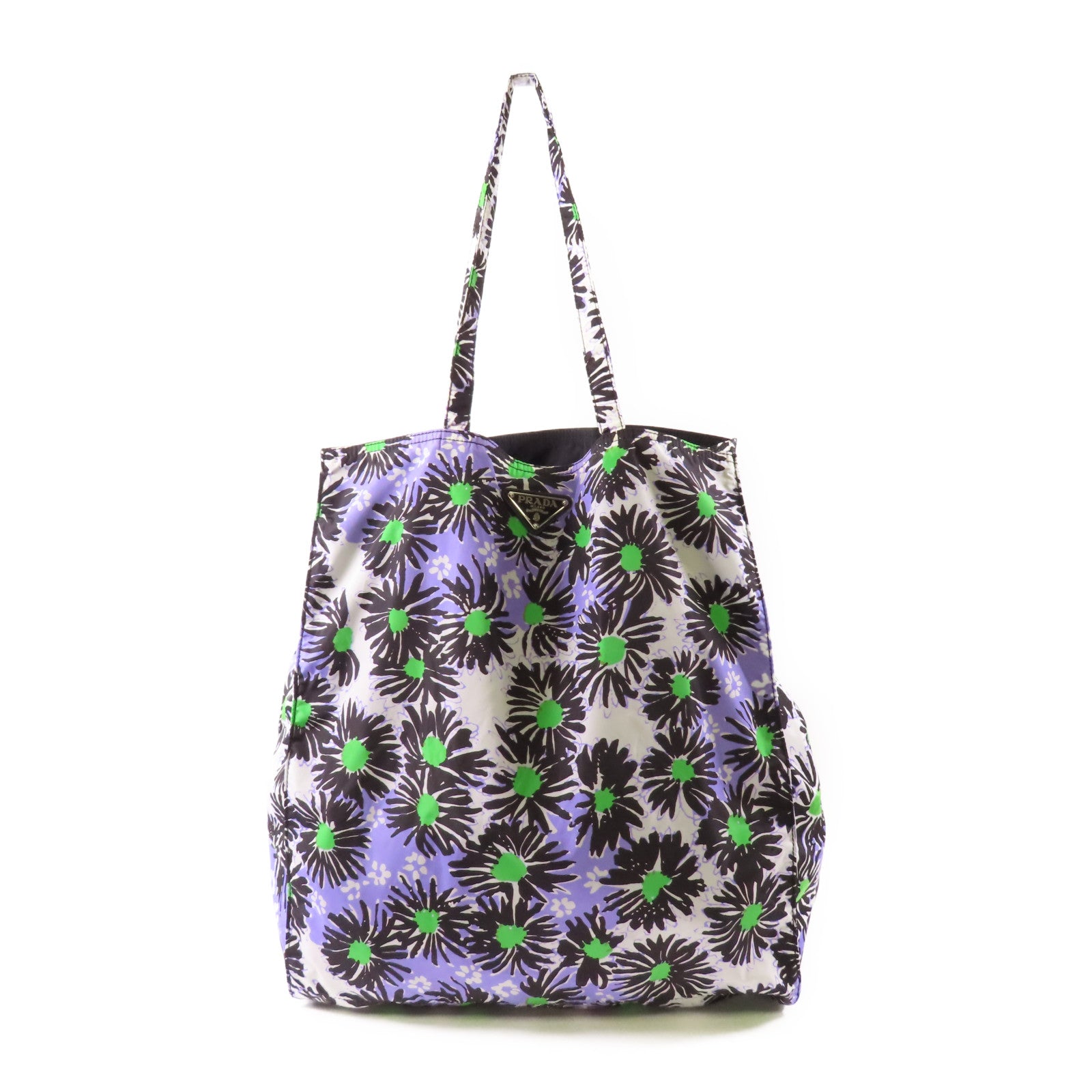 PRADA 尼龍Tote Bag銀扣肩背袋