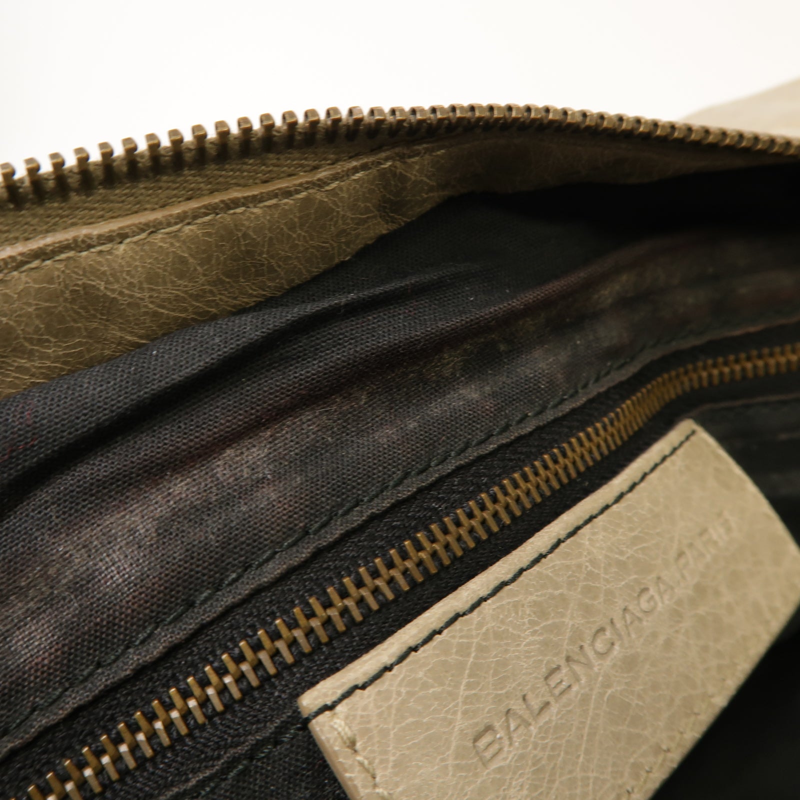 BALENCIAGA 牛皮皮革Part Time金扣手挽肩背兩用袋灰色