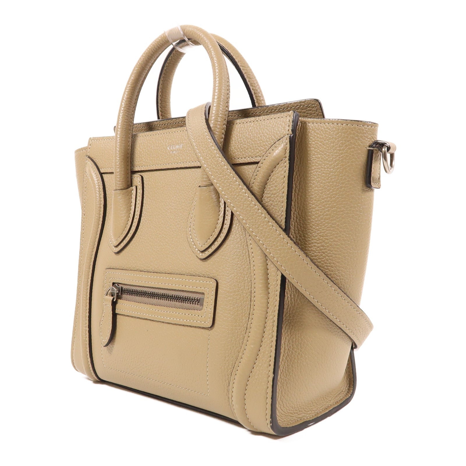 CELINE 牛皮皮革Nano Luggage手挽肩背兩用袋