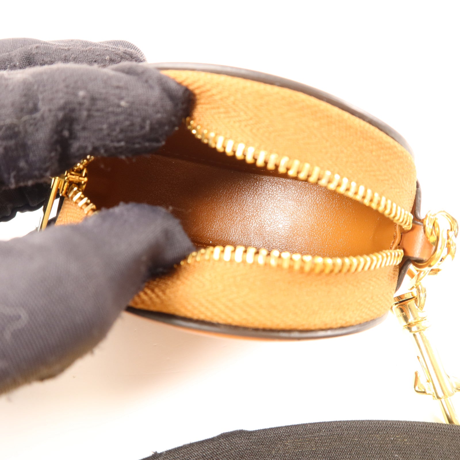 CELINE 牛皮皮革Purse with Hook金扣零錢包