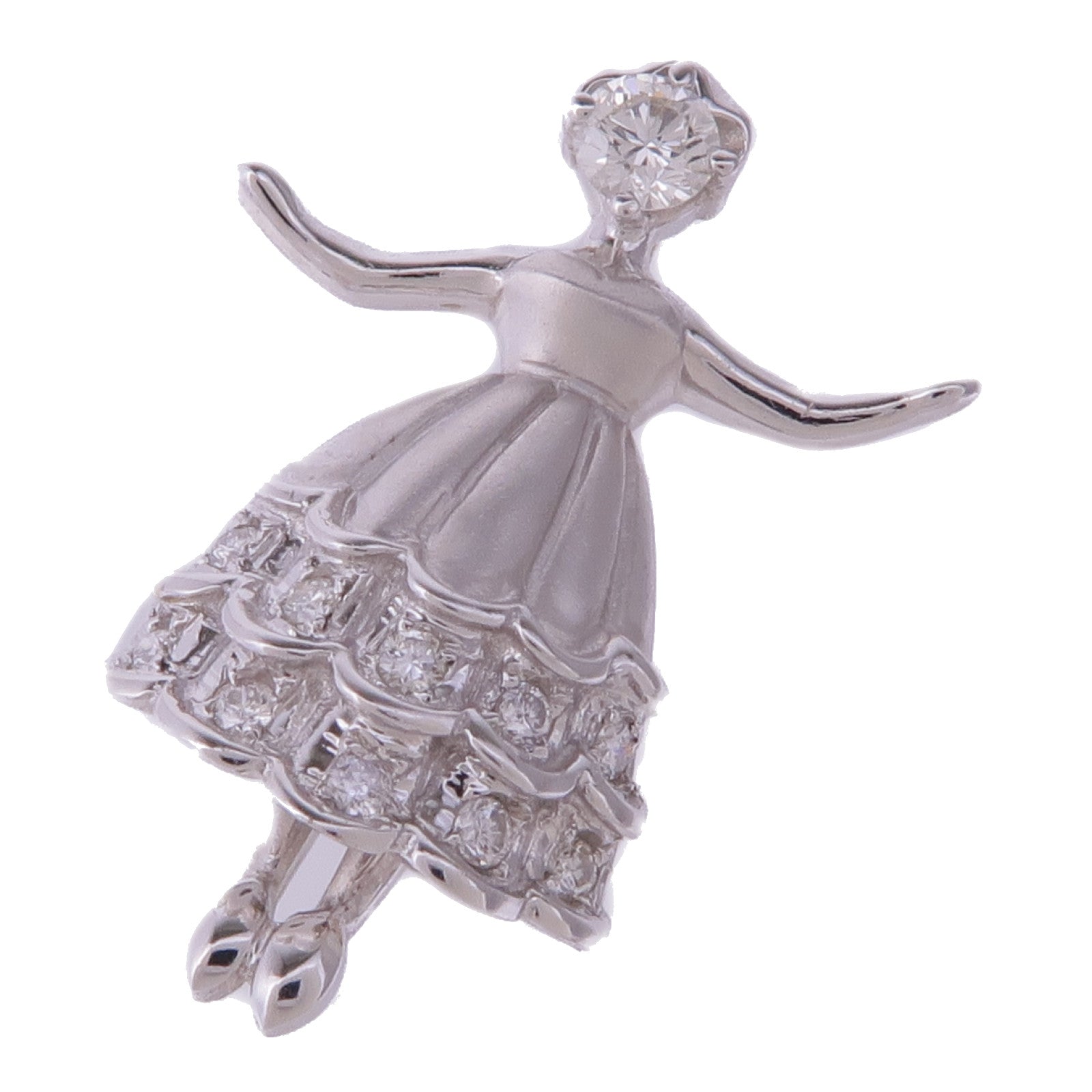 JEWELRY 18K白金Diamond Pendant Top鑽石吊墜