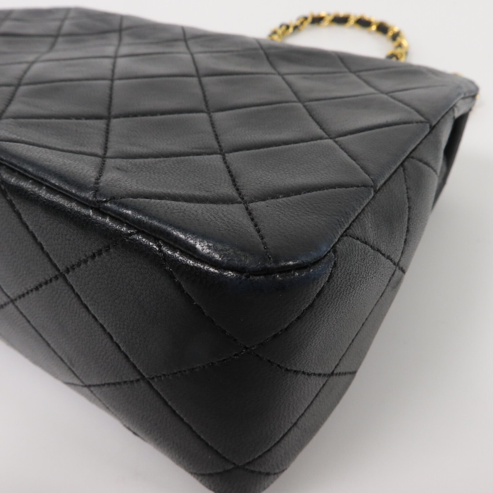CHANEL 羊皮皮革Vintage Flap Bag鏈帶肩背袋