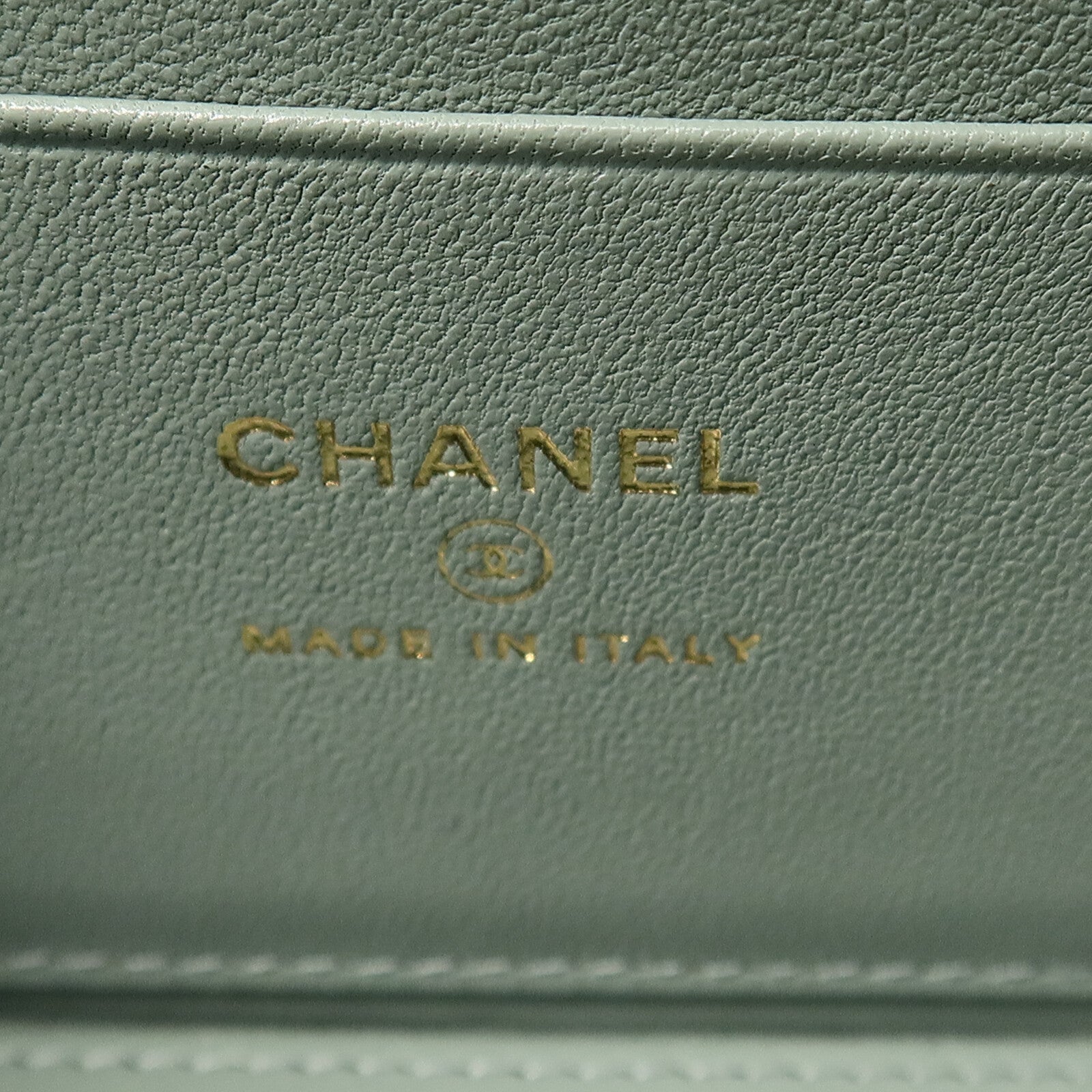 CHANEL 羊皮皮革Vanity Case鏈帶肩背袋