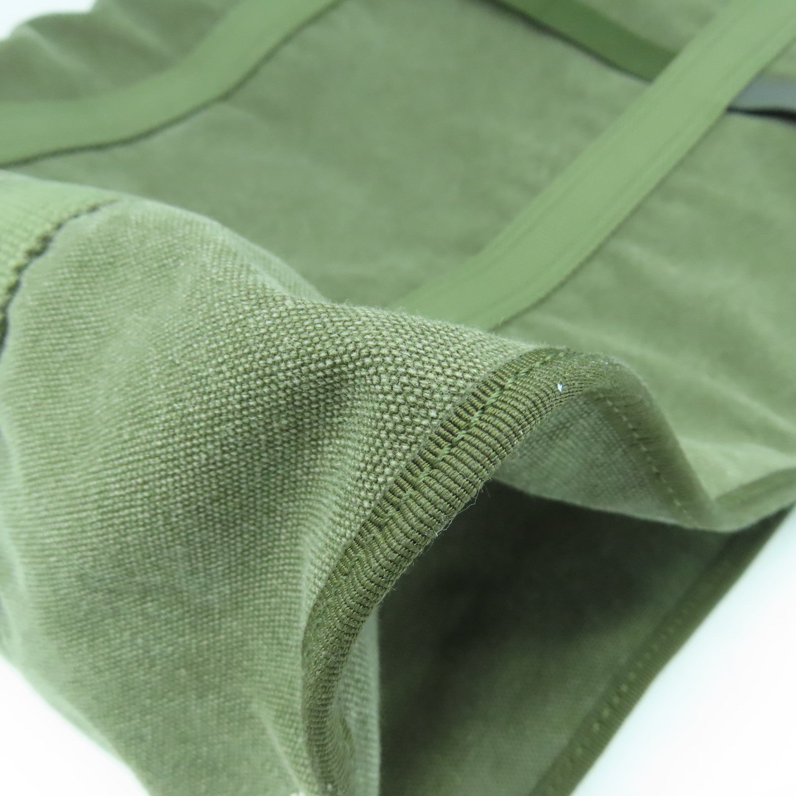 Valentino 帆布Tote Bag銀扣手挽袋綠色