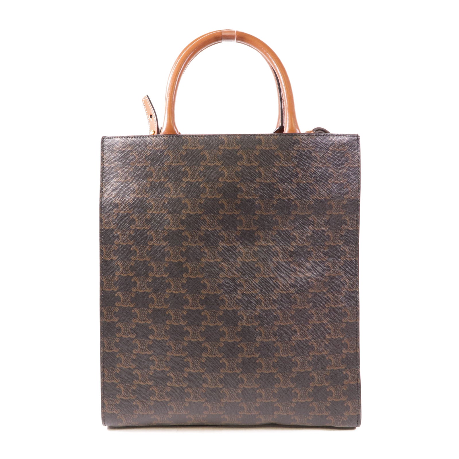 CELINE 塗層帆布Triomphe Cabas Tote Bag金扣手挽肩背兩用袋