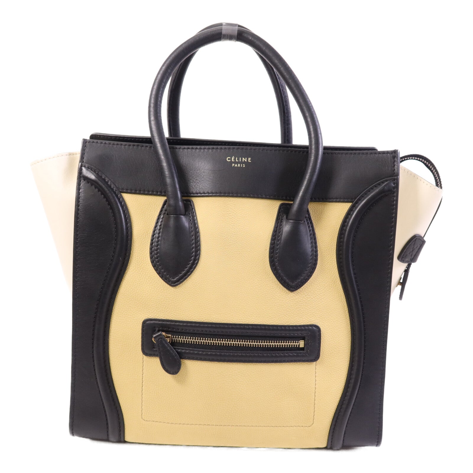 CELINE 牛皮皮革Mini Luggage金扣手挽袋