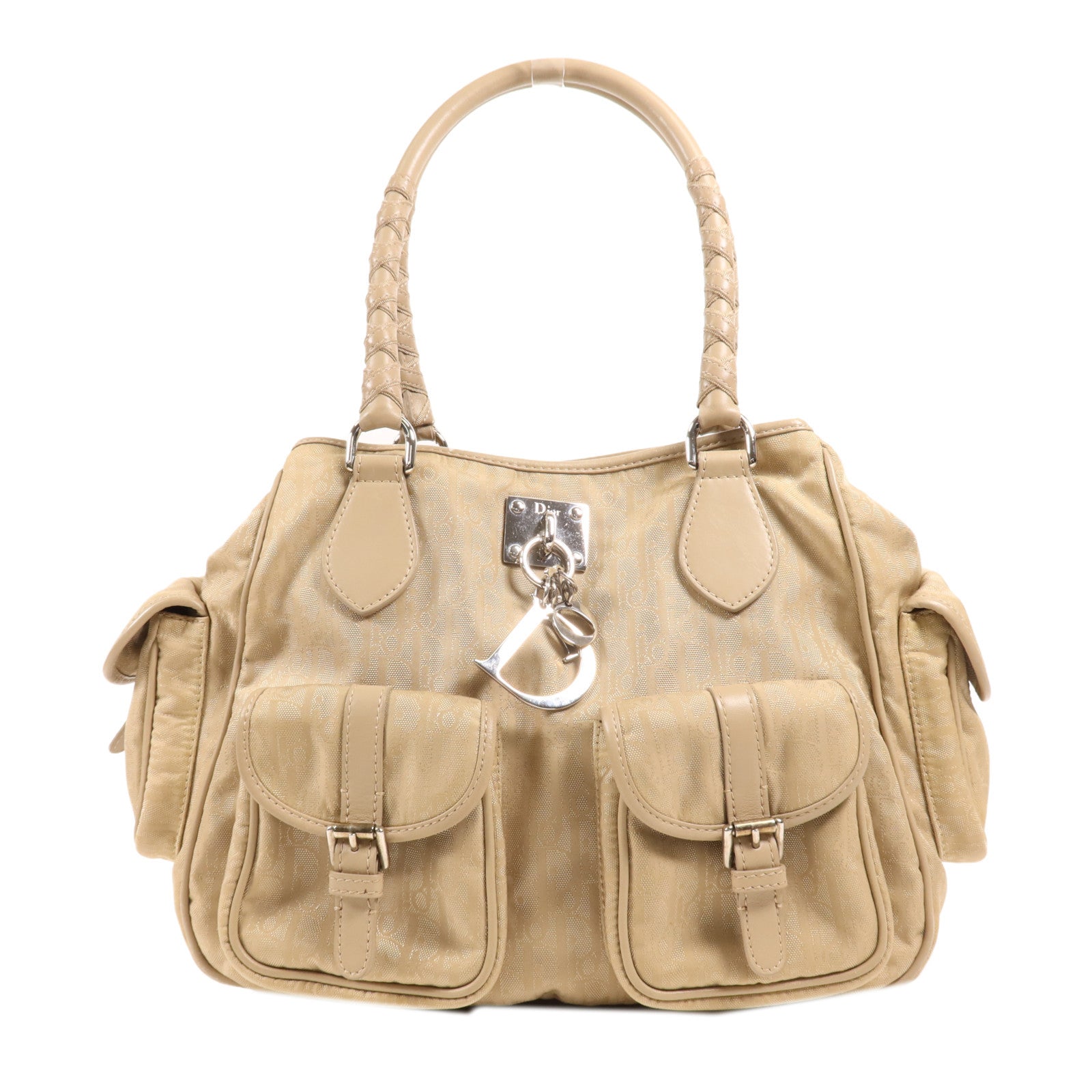 Dior 【激減優惠】帆布Shoulder Bag銀扣肩背袋