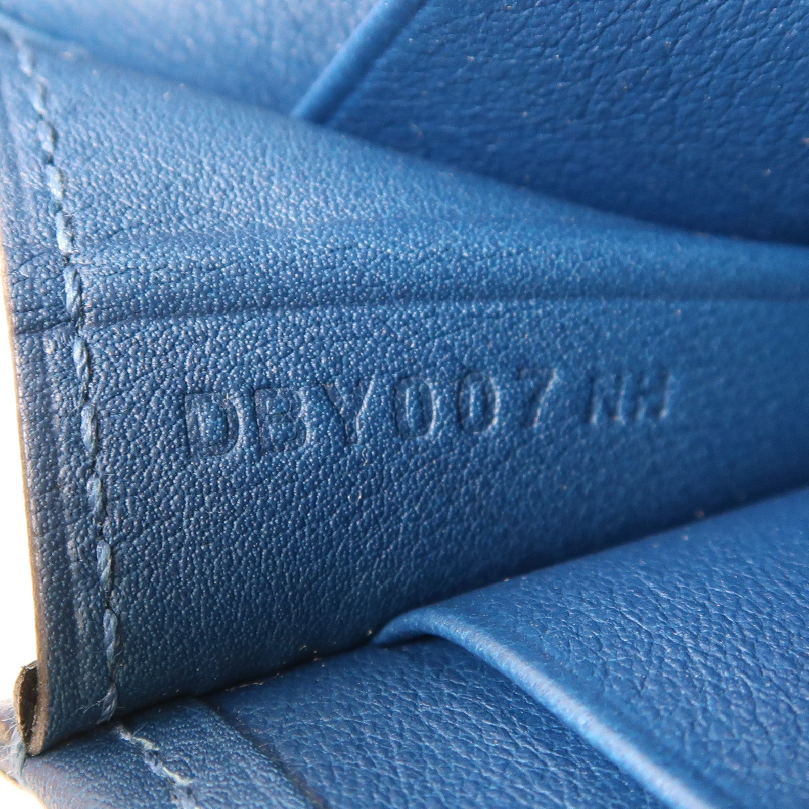 HERMES Swift皮革Jige Duo銀扣長錢包Bleu Brighton