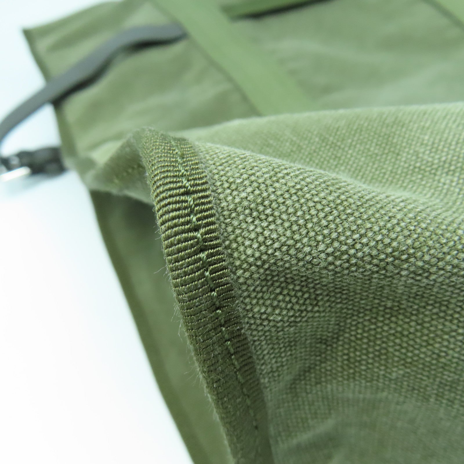 Valentino 帆布Tote Bag銀扣手挽袋綠色