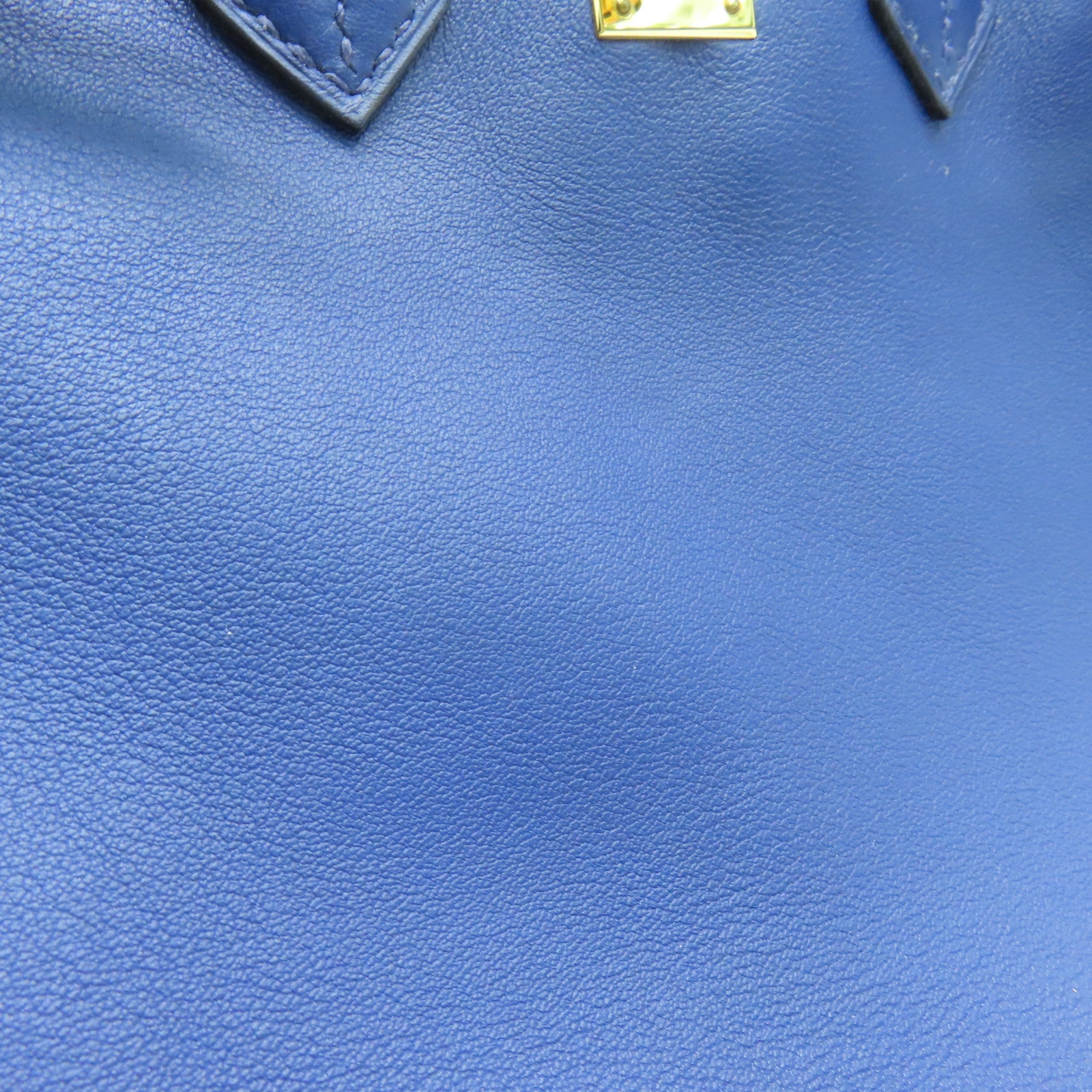 HERMES Swift皮革Birkin 25金扣手挽袋藍色