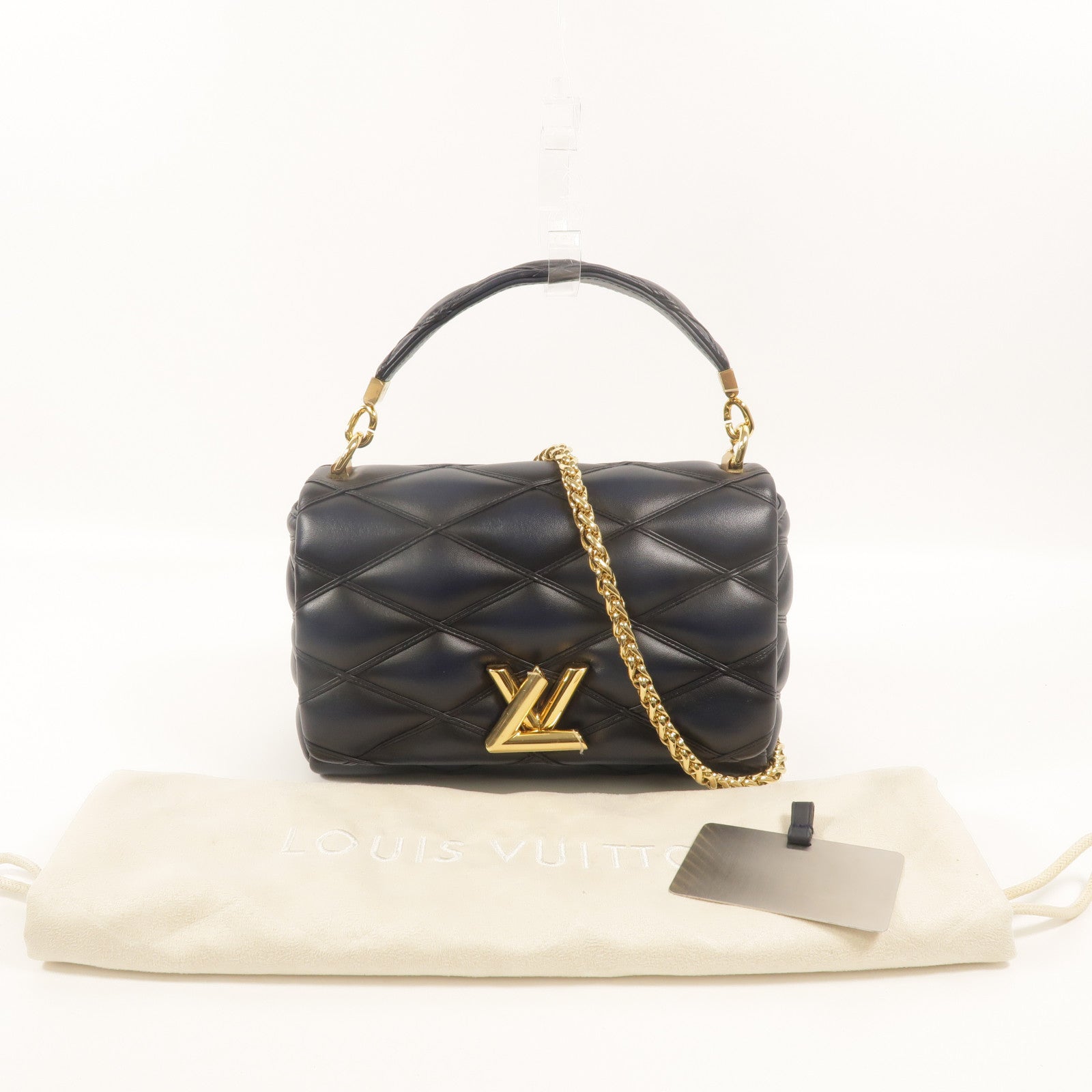LOUIS VUITTON 羊皮皮革Go-14MM鏈帶手挽肩背兩用袋