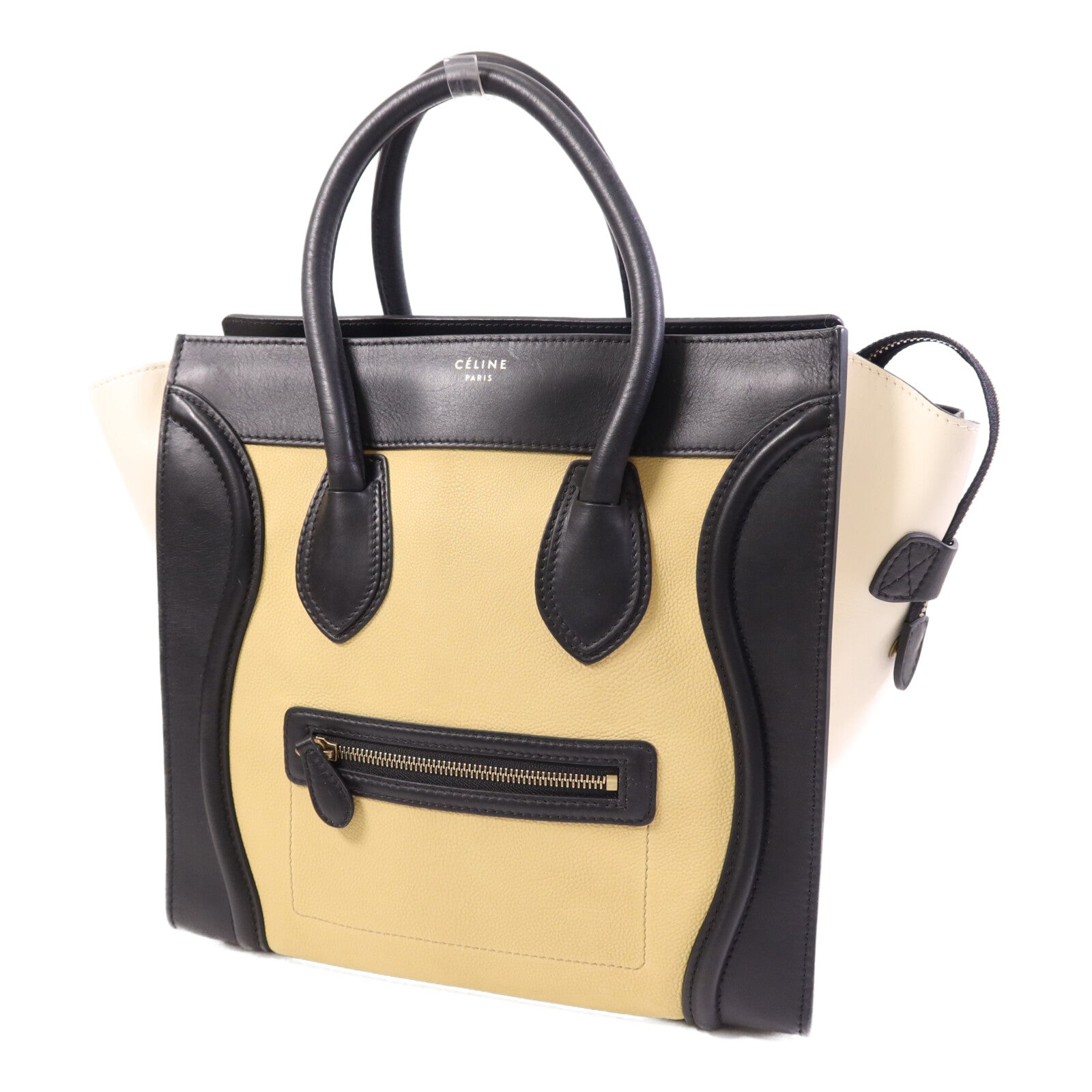 CELINE 牛皮皮革Mini Luggage金扣手挽袋