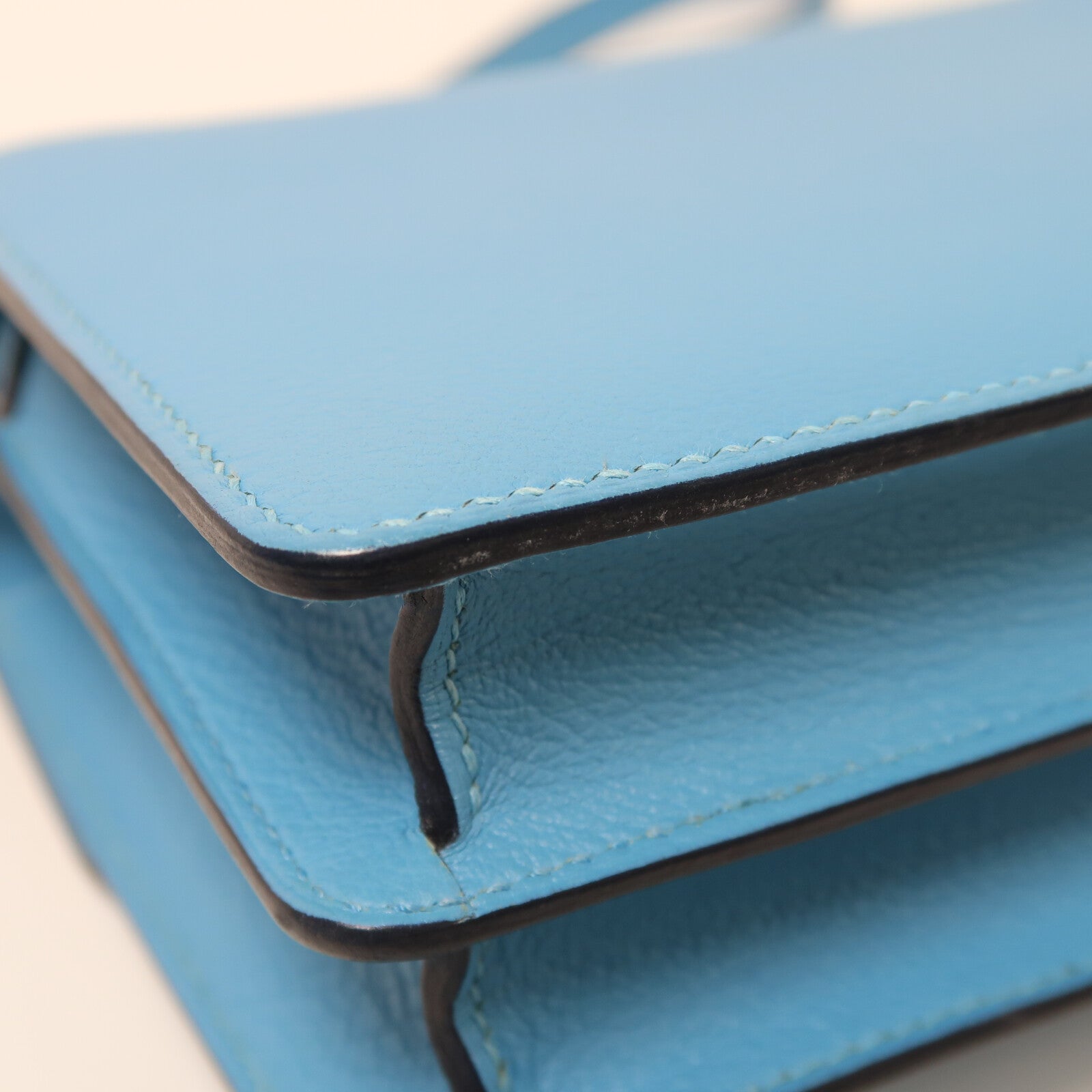 HERMES Evercolor皮革Roulis Mini銀扣肩背袋