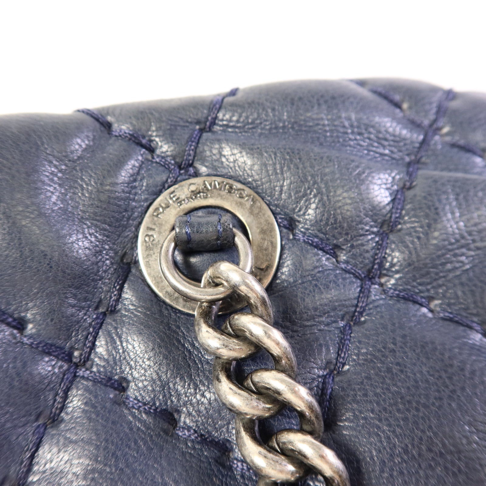 CHANEL 牛皮皮革Tote Bag鏈帶肩背袋