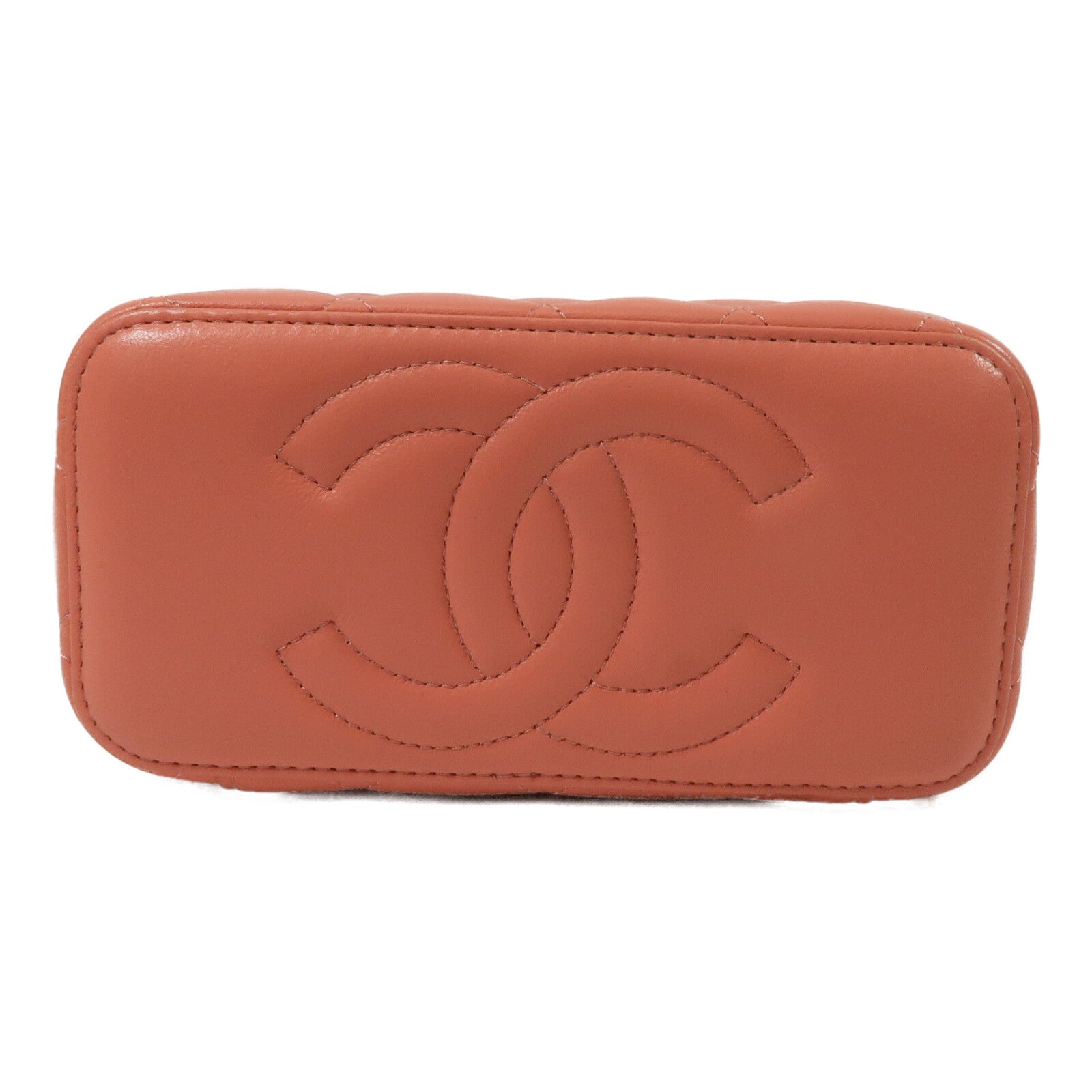 CHANEL 羊皮皮革Top Handle Vanity Case鏈帶手挽肩背兩用袋