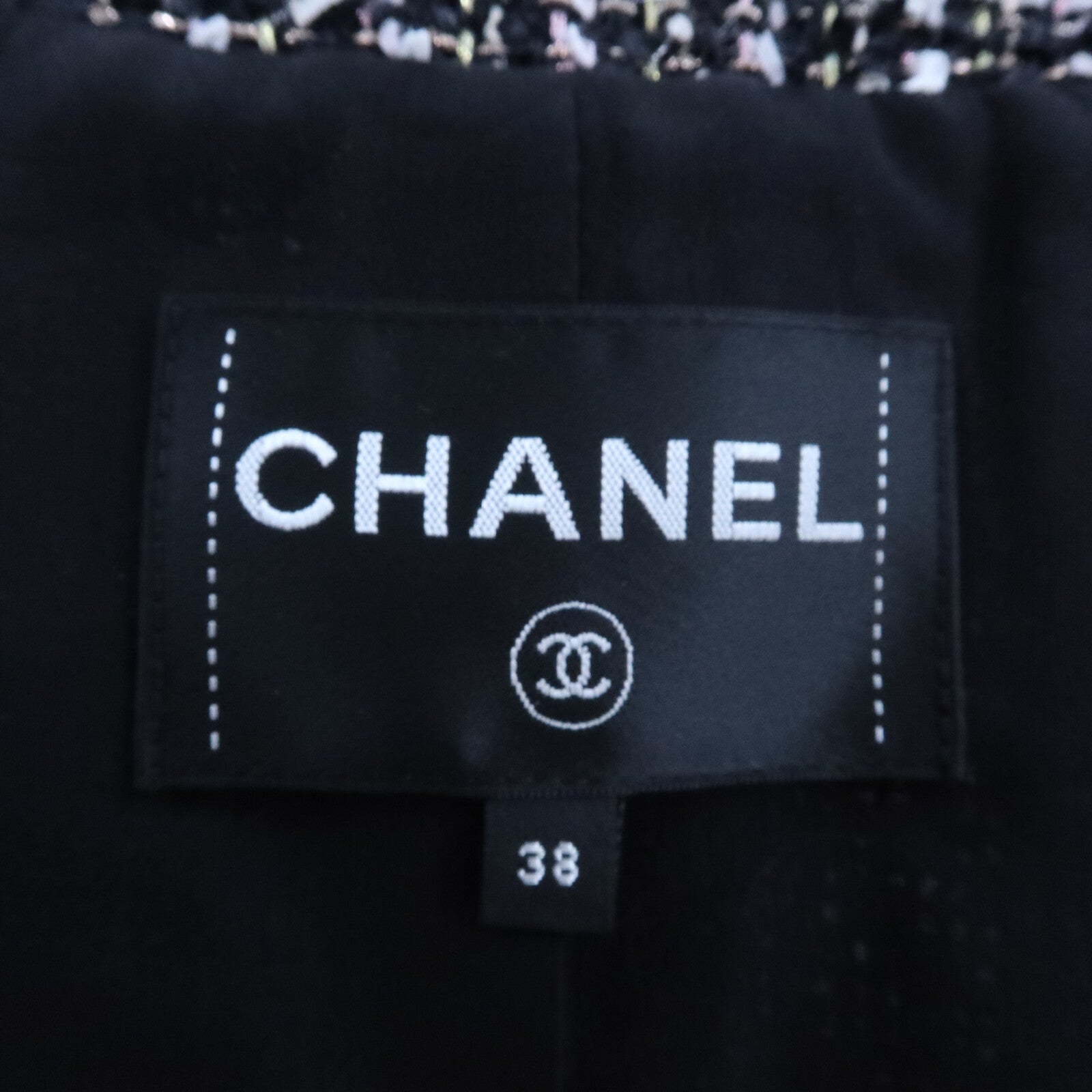 CHANEL Polyamide/Wool Tweed Collarless Jacket外套