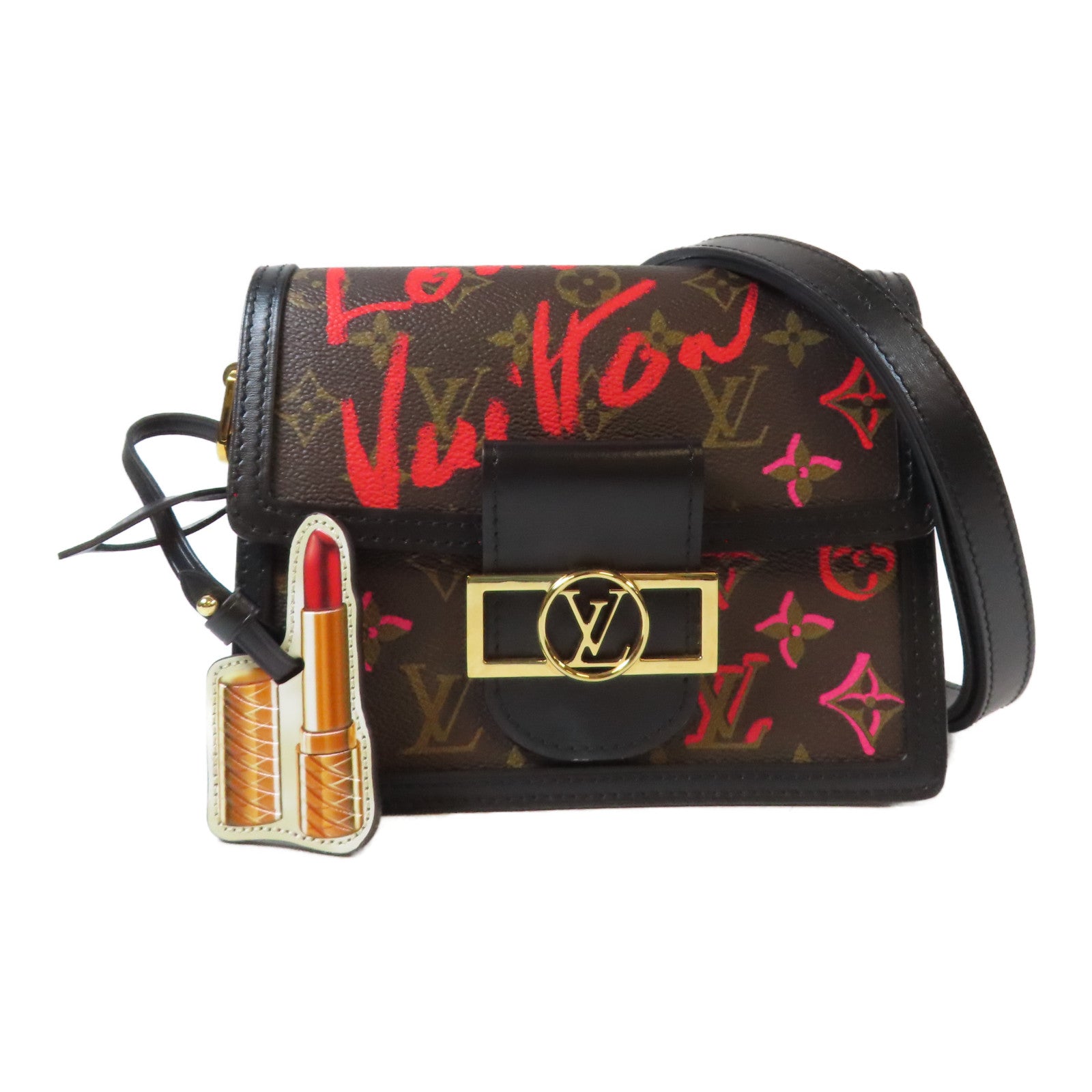 LOUIS VUITTON 【激減優惠】Monogram Fall In Love Dauphine金扣肩背袋黑色