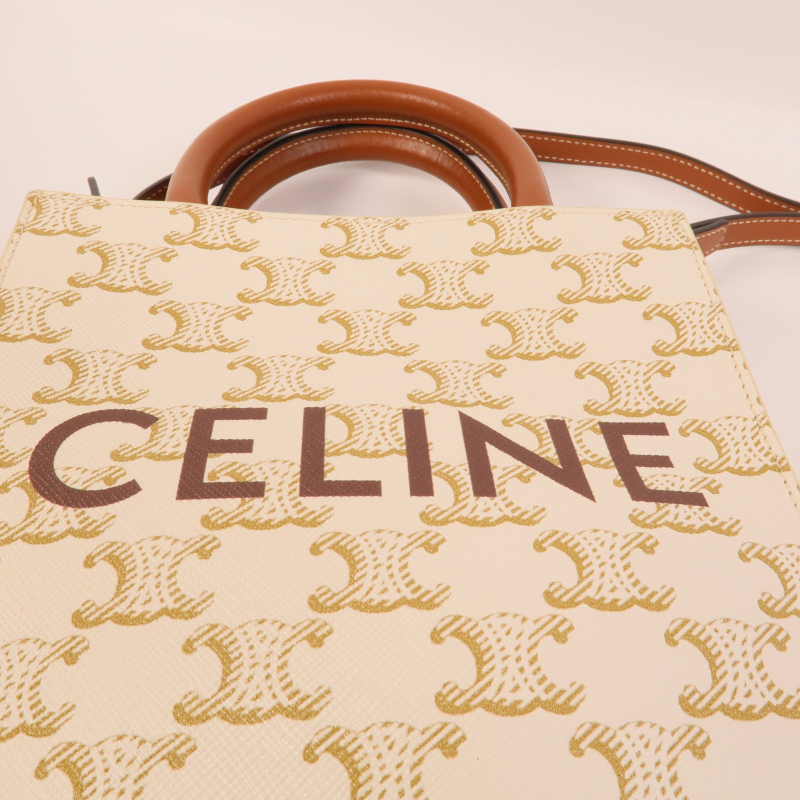 CELINE 塗層帆布Mini Vertical Cabas手挽肩背兩用袋