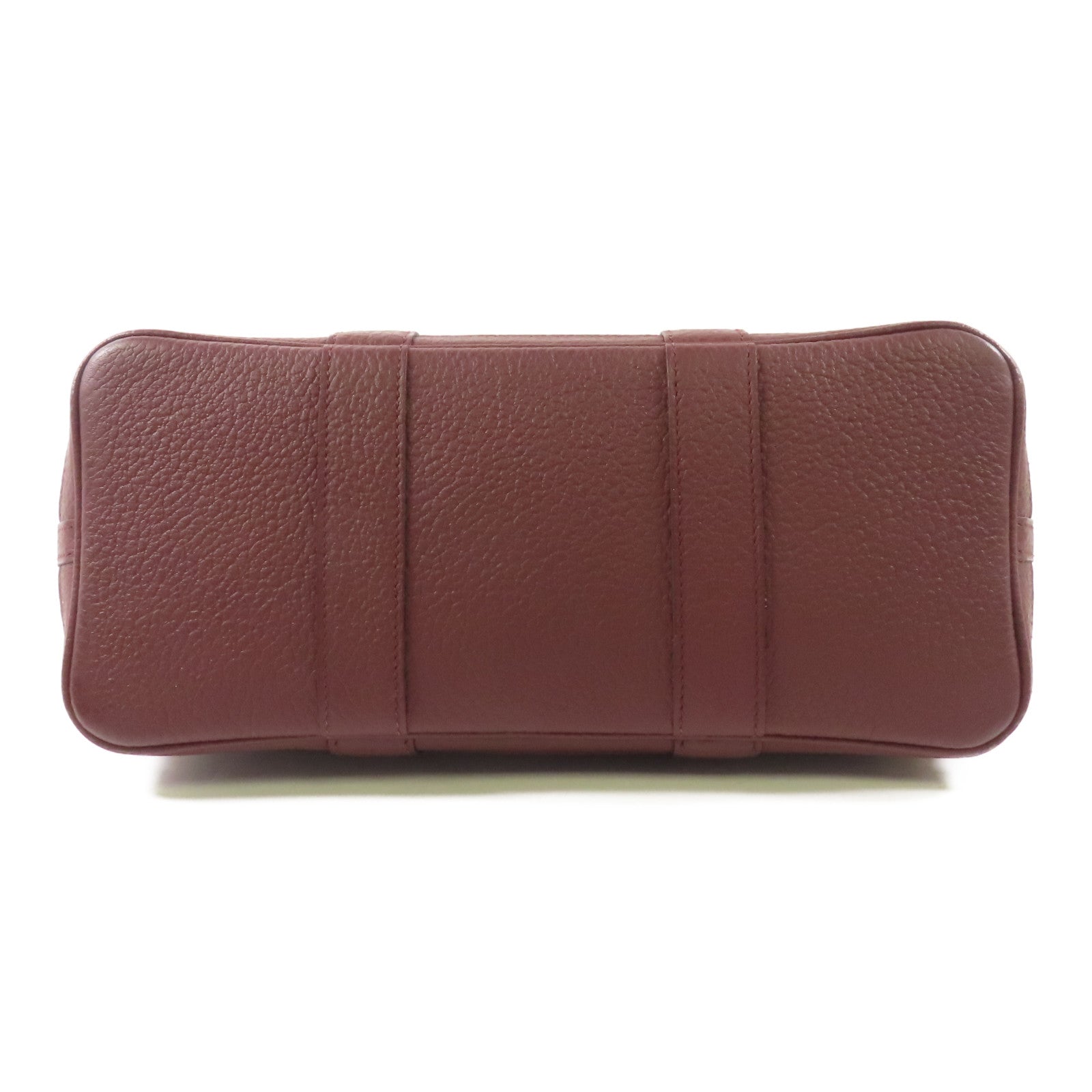 HERMES Negonda皮革Garden Party TPM銀扣手挽袋Rouge H