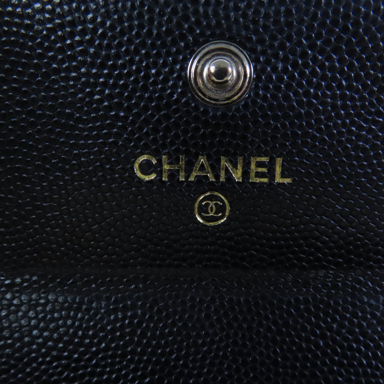 CHANEL 牛皮皮革Card Case金扣卡套