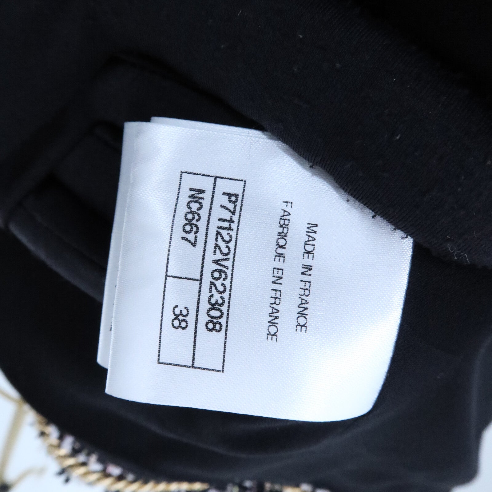 CHANEL Polyamide/Wool Tweed Collarless Jacket外套
