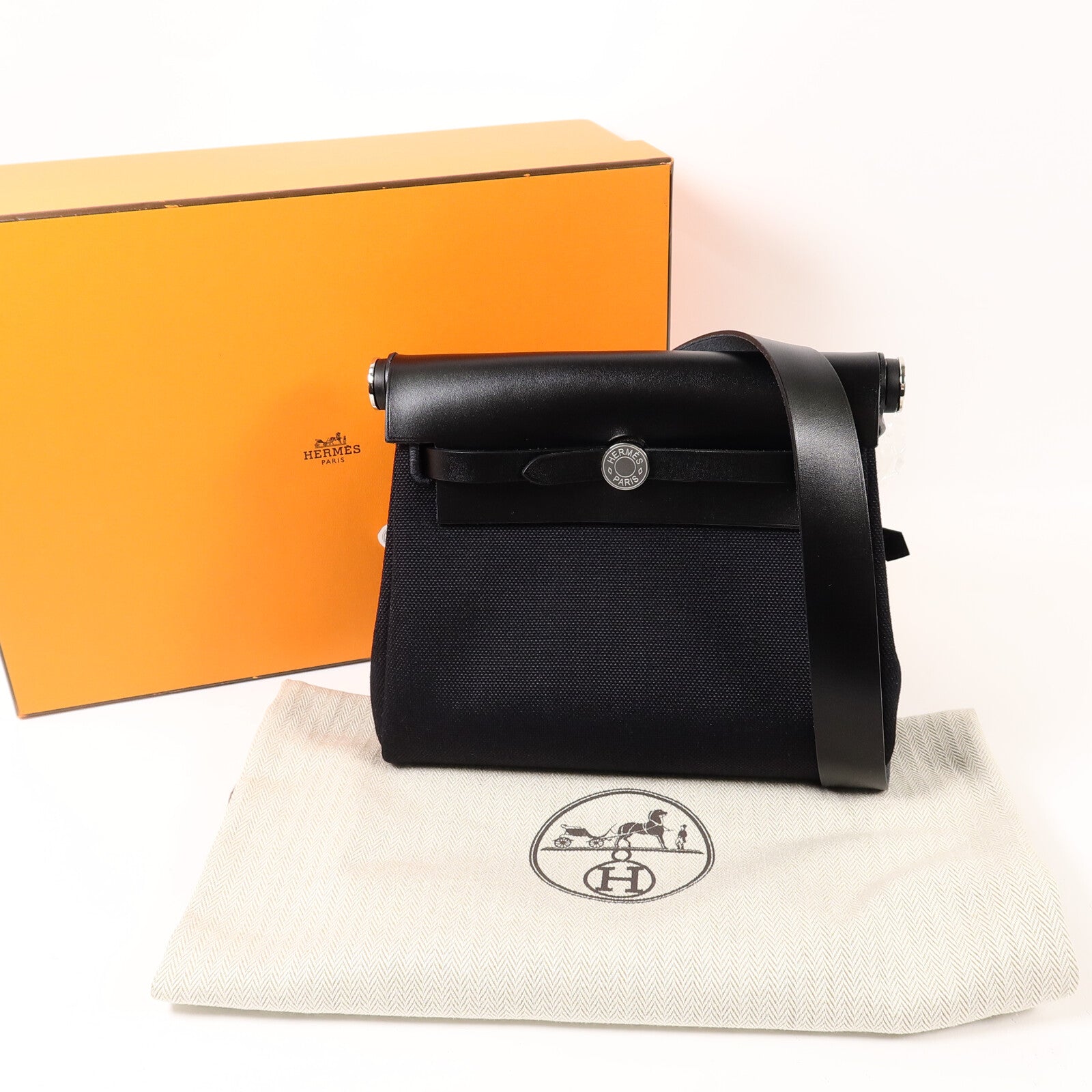HERMES Toile H Mini Herbag肩背袋Noir