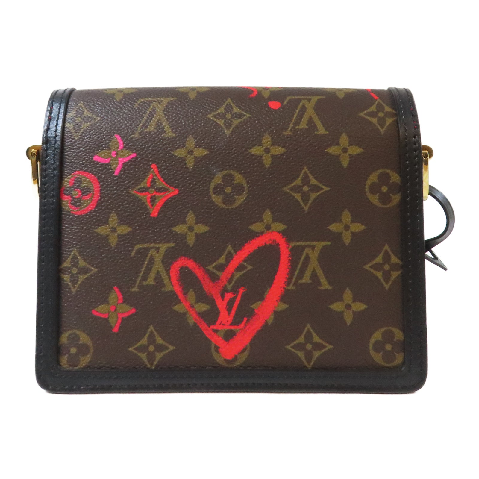 LOUIS VUITTON 【激減優惠】Monogram Fall In Love Dauphine金扣肩背袋黑色