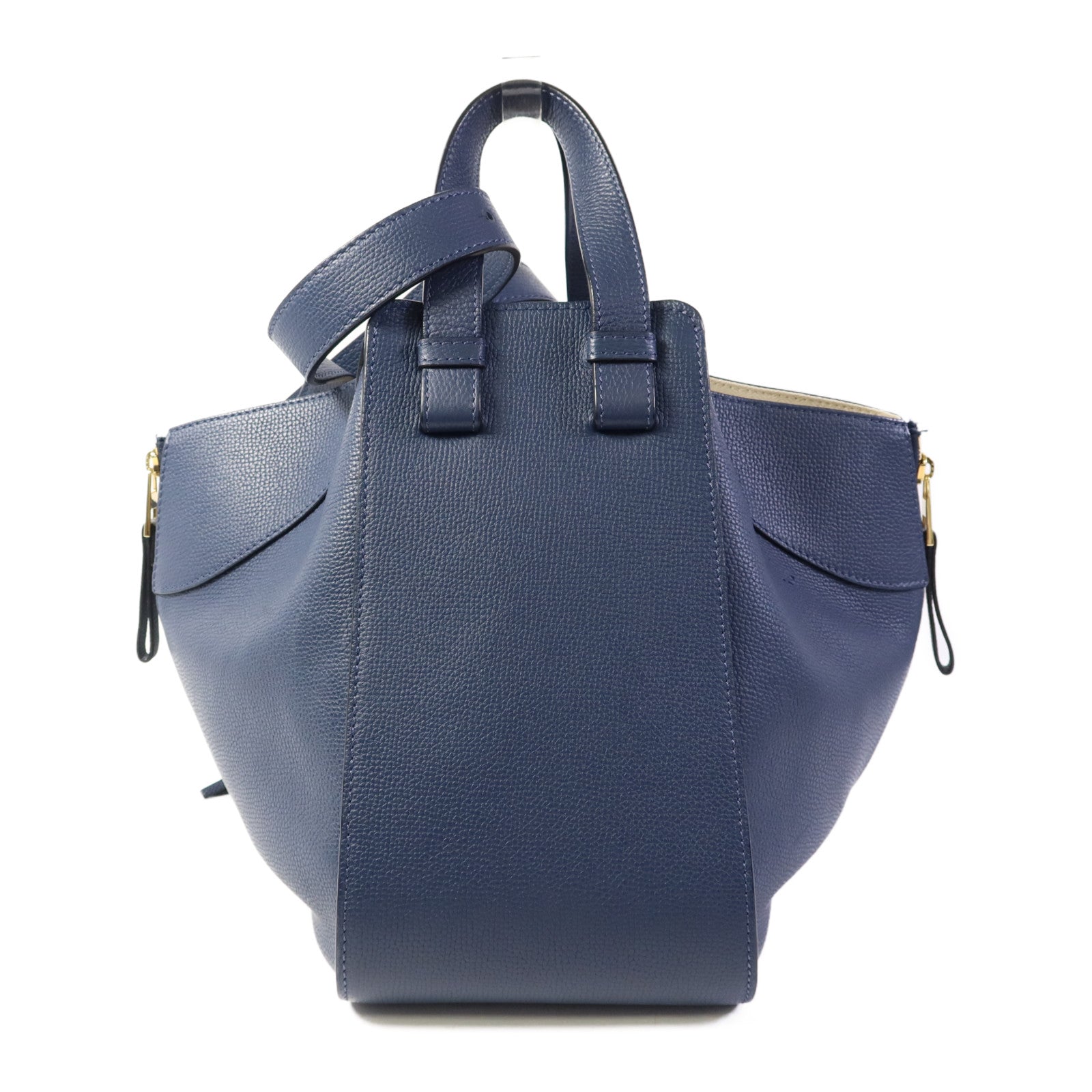 LOEWE 牛皮皮革Compact Hammock金扣手挽肩背兩用袋