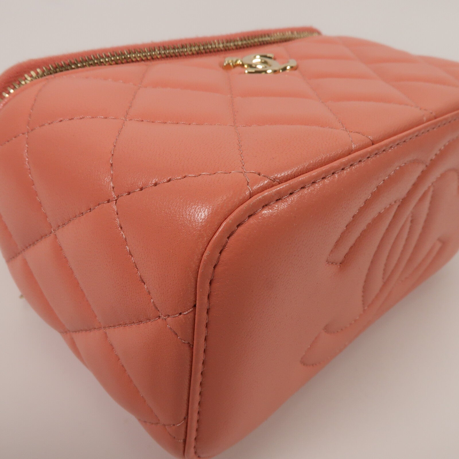 CHANEL 羊皮皮革Top Handle Vanity Case鏈帶手挽肩背兩用袋