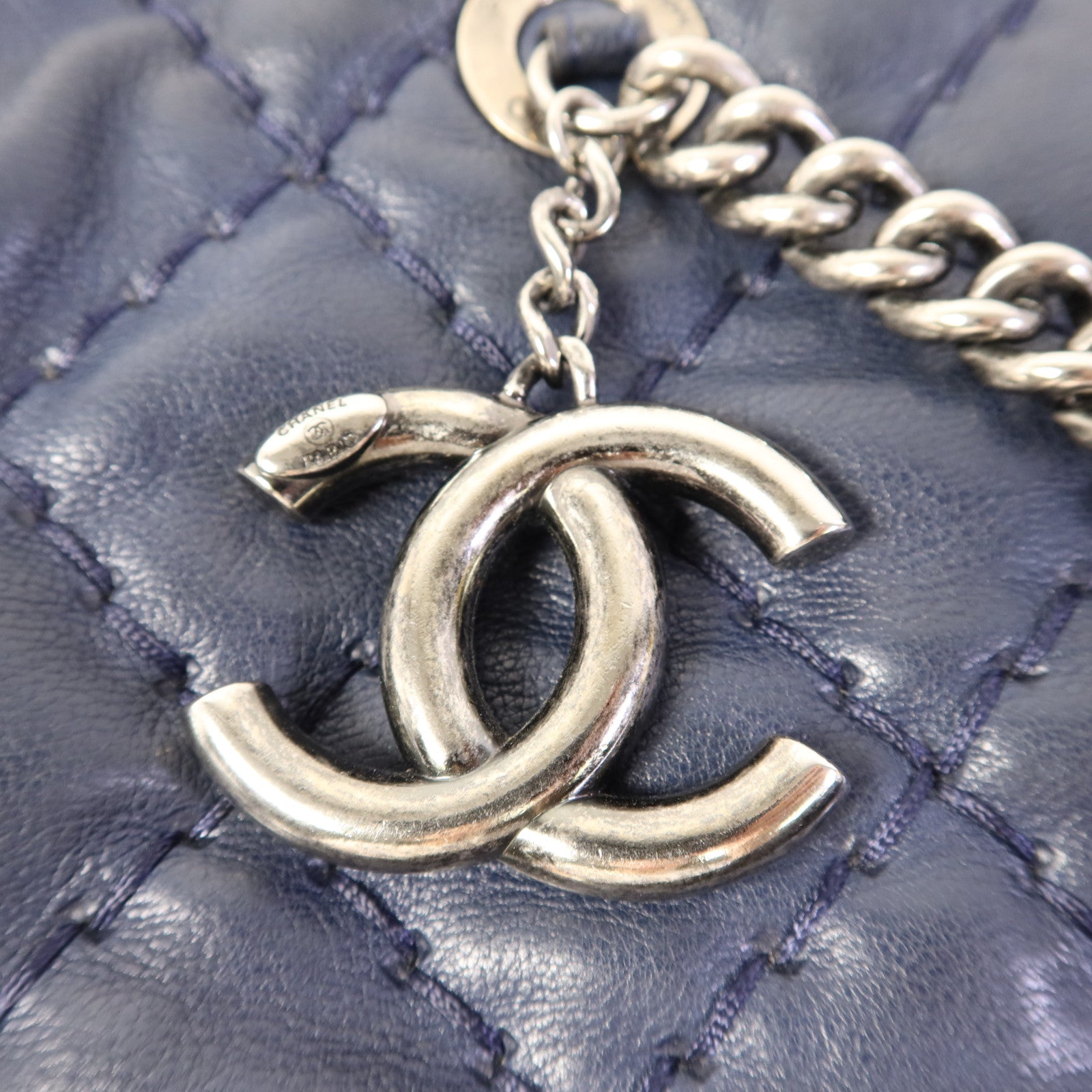CHANEL 牛皮皮革Tote Bag鏈帶肩背袋