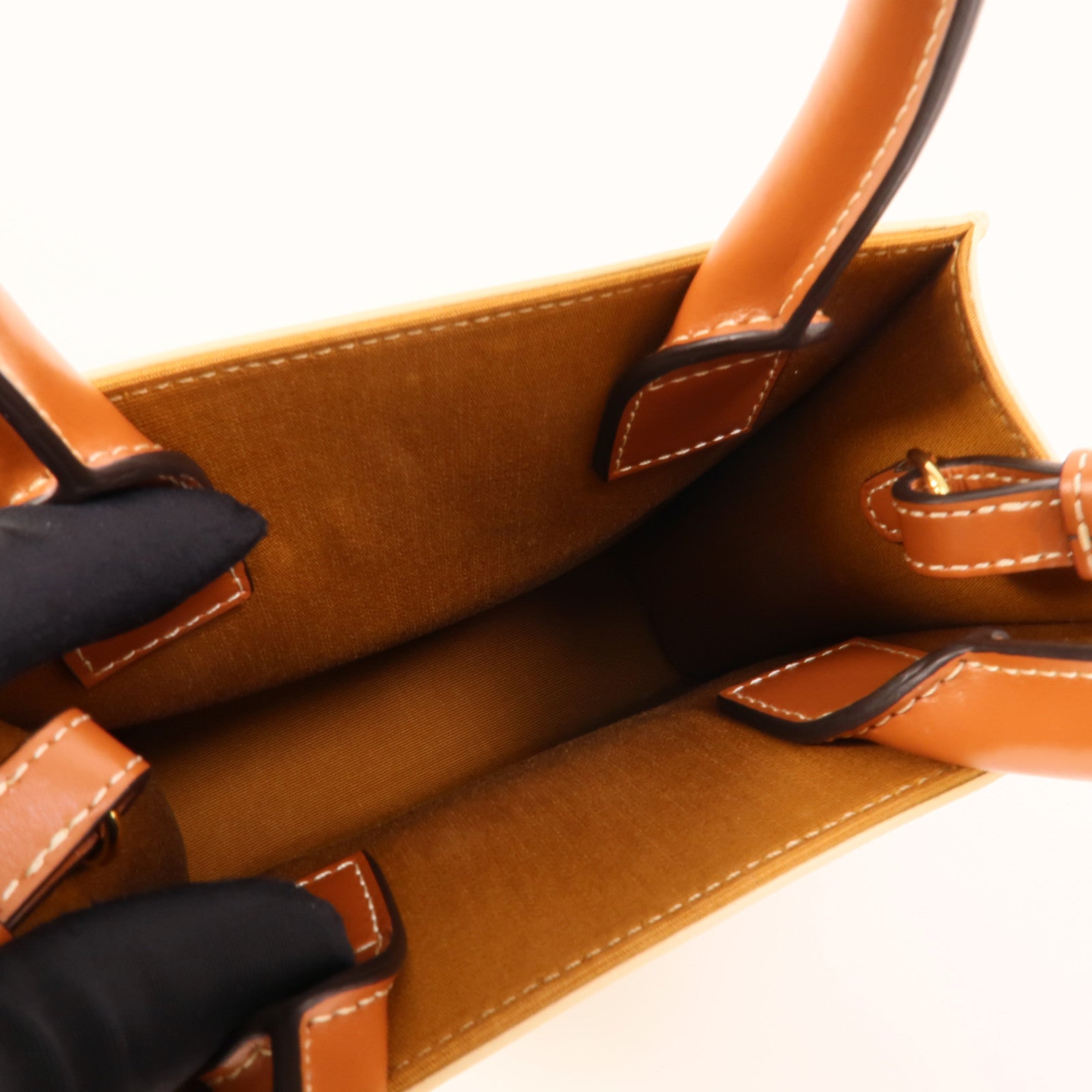 CELINE 塗層帆布Mini Vertical Cabas手挽肩背兩用袋