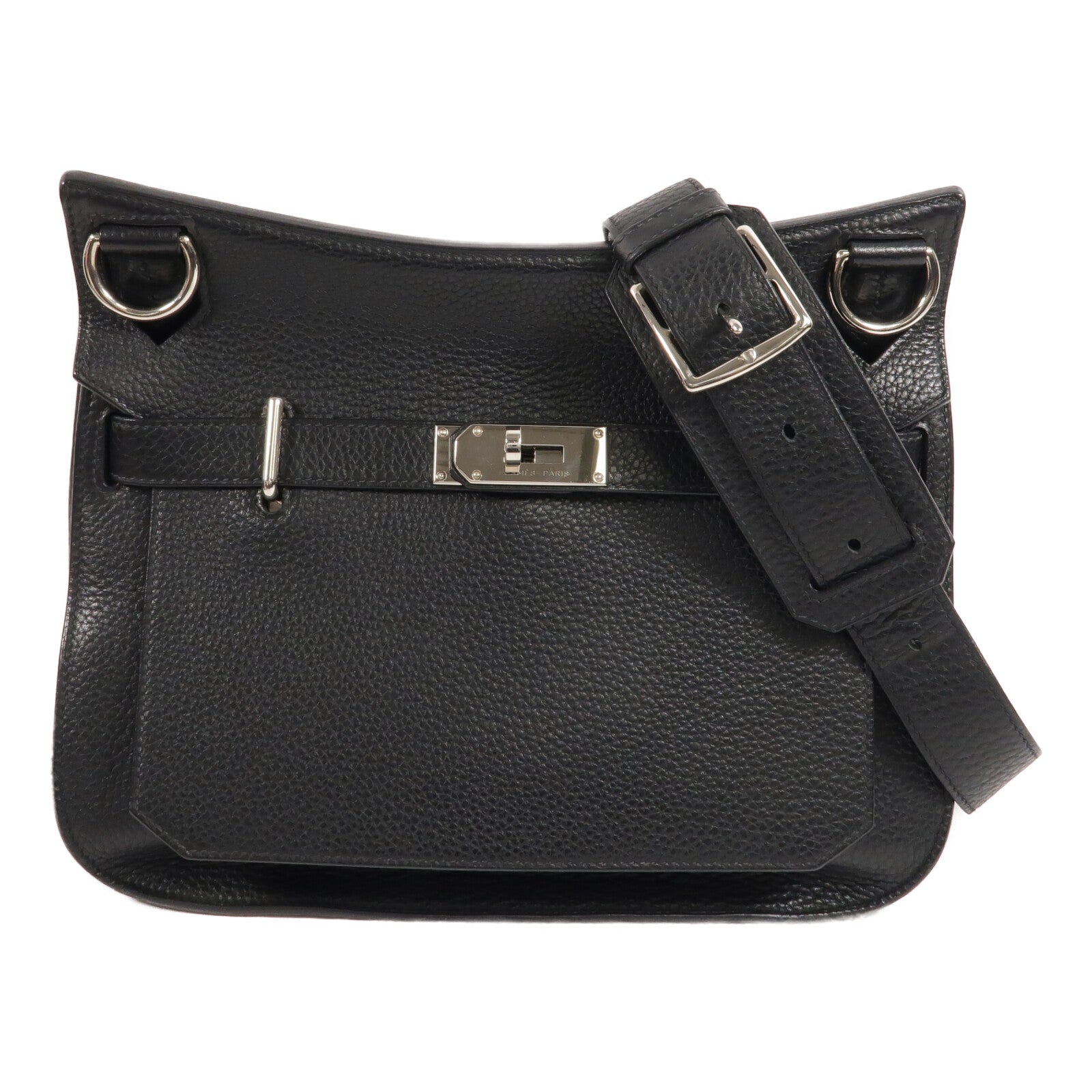 HERMES Clemence皮革Jypsiere 31肩背袋Noir