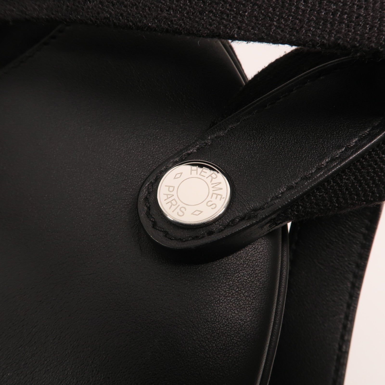 HERMES 帆布/Swift皮革Allback backpack銀扣背包