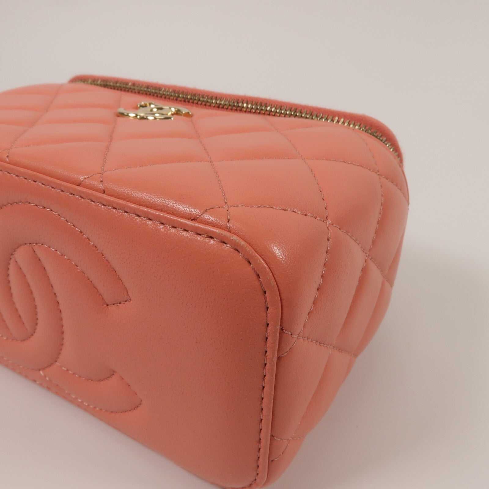 CHANEL 羊皮皮革Top Handle Vanity Case鏈帶手挽肩背兩用袋