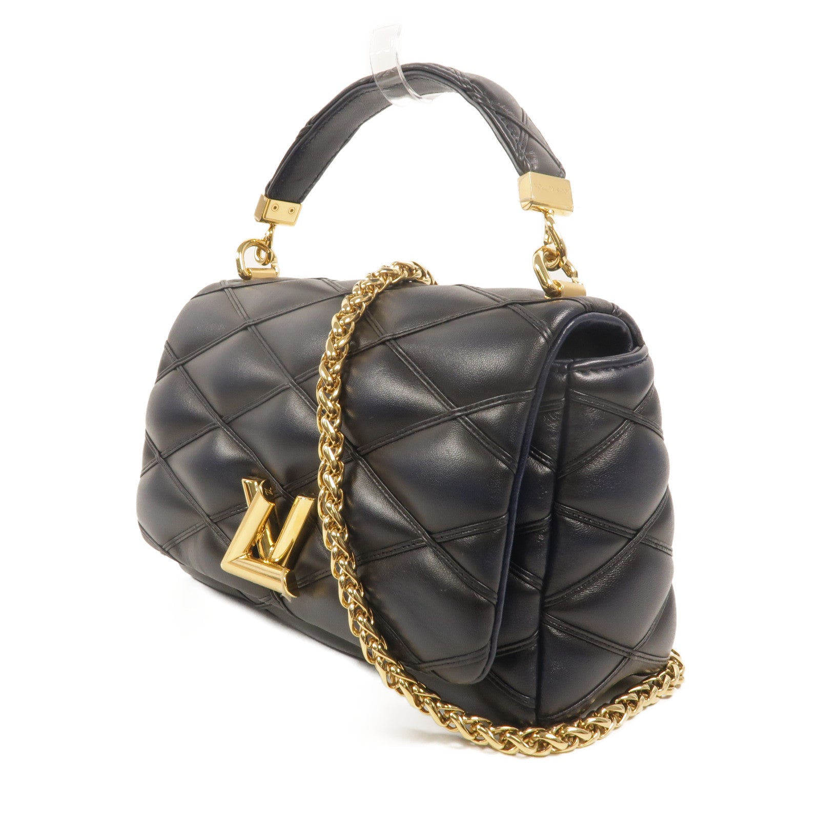 LOUIS VUITTON 羊皮皮革Go-14MM鏈帶手挽肩背兩用袋