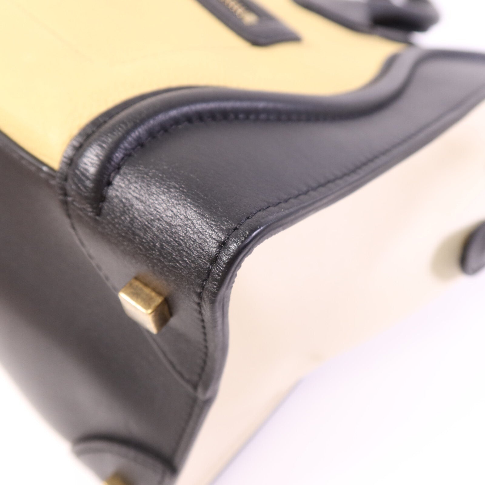 CELINE 牛皮皮革Mini Luggage金扣手挽袋