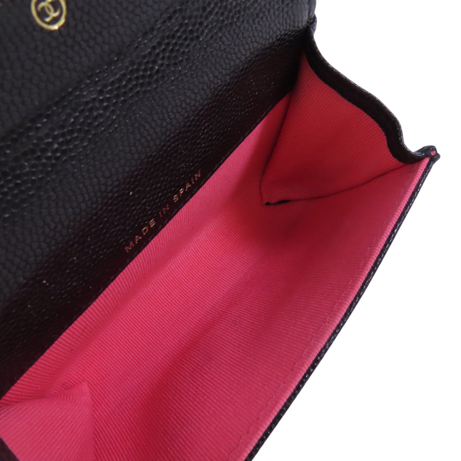 CHANEL 牛皮皮革Card Case金扣卡套