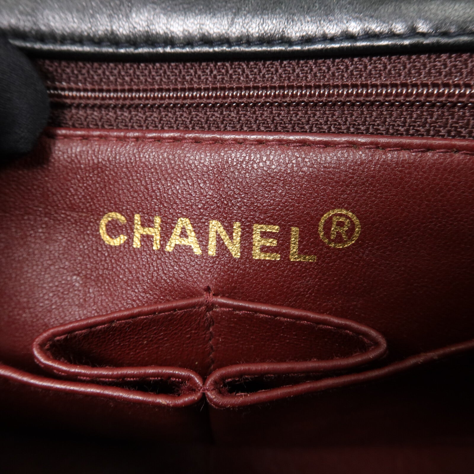 CHANEL 羊皮皮革Vintage Flap Bag鏈帶肩背袋